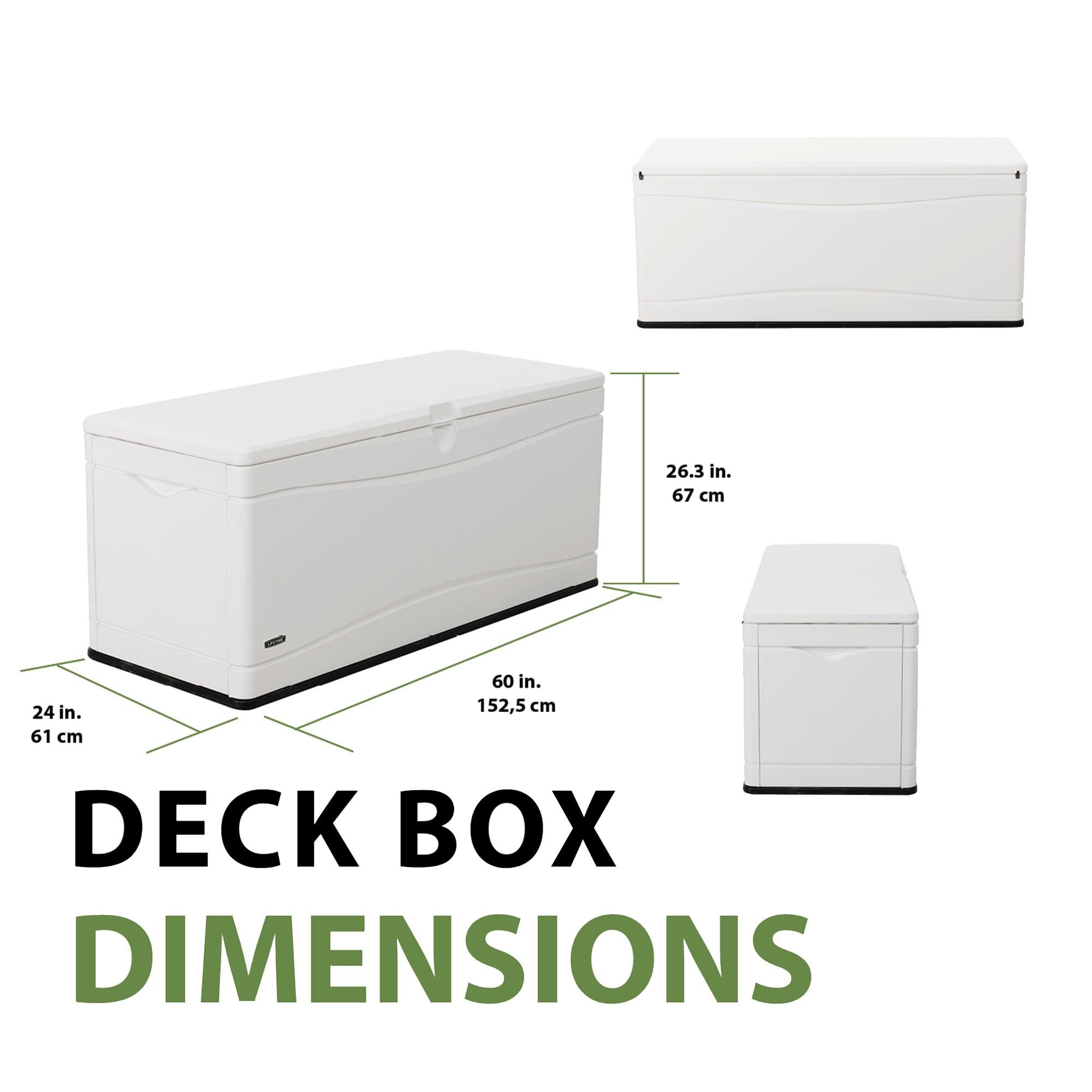 Lifetime 60348 130 Gallon Marine Dock Deck Box in Arctic White – Perfect for Outdoor Storage, Boat Docks, and Patio Organization