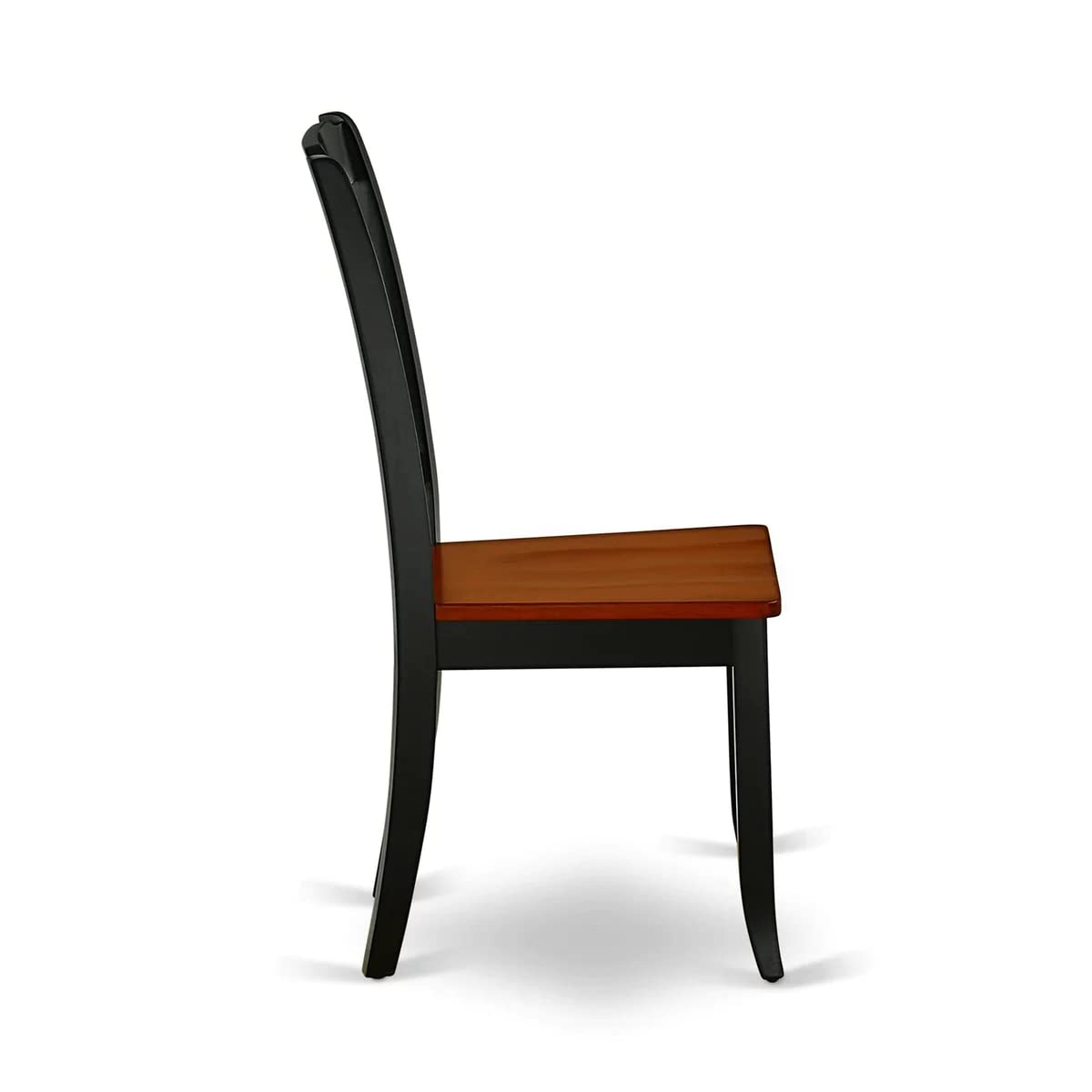 East West Furniture MZDA5-BCH-W 5-Piece Black & Cherry Dining Set with Drop-Leaf Table (36x54 Inch) and 4 Chairs - Perfect for Small Kitchens, Breakfast Nooks & Compact Dining Spaces
