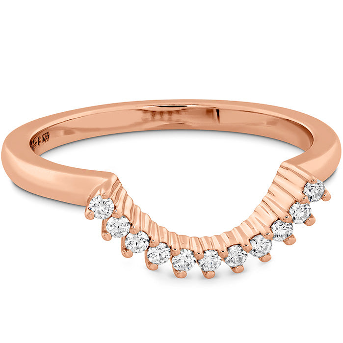Hearts On Fire Delight Lady Di Diamond Curve Band Ring - Elegant 14K White Gold Wedding Band for Women, Perfect for Engagement, Anniversary & Special Occasions