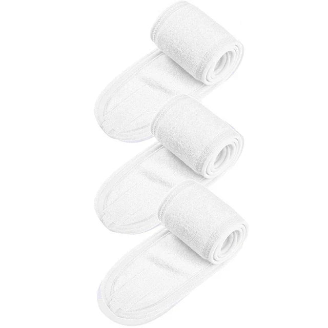 3 Pack Adjustable Hair Bands for Women - Soft & Comfortable Headbands for Spa, Yoga, Workout, and Daily Use