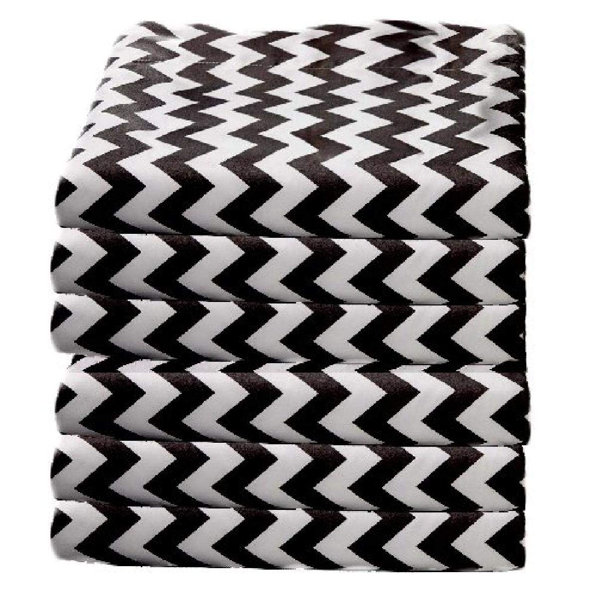 BKB Daycare 6-Piece Chevron Portable Crib Sheets Set - Soft Breathable Baby Crib Bedding for Boys & Girls - Perfect for Nursery, Daycare, and Travel Use