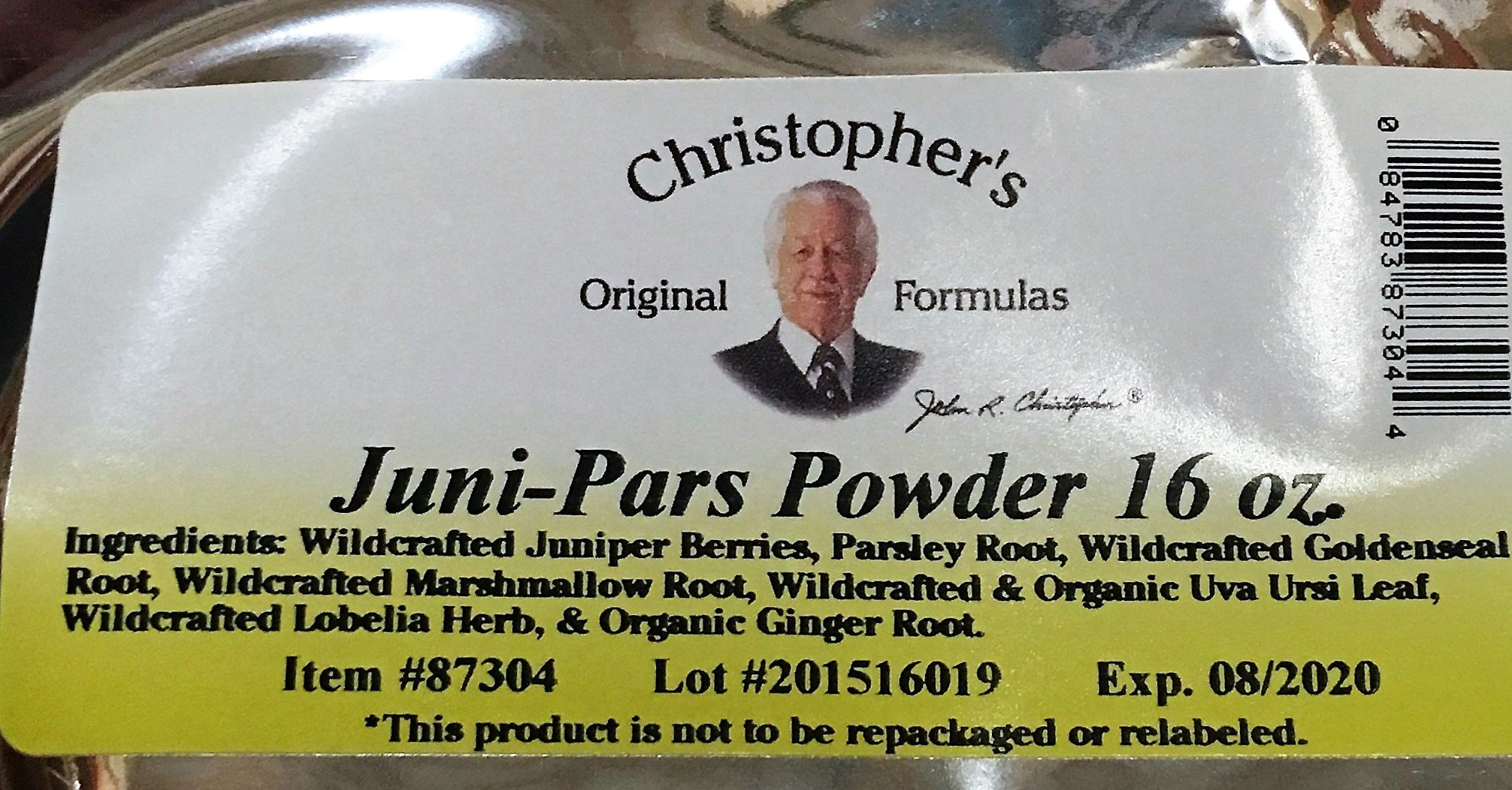 Christopher's Original Formulas Juni-Pars Powder 16 oz - Herbal Supplement for Digestive Support & Wellness - Perfect for Daily Health Routine & Natural Cleansing