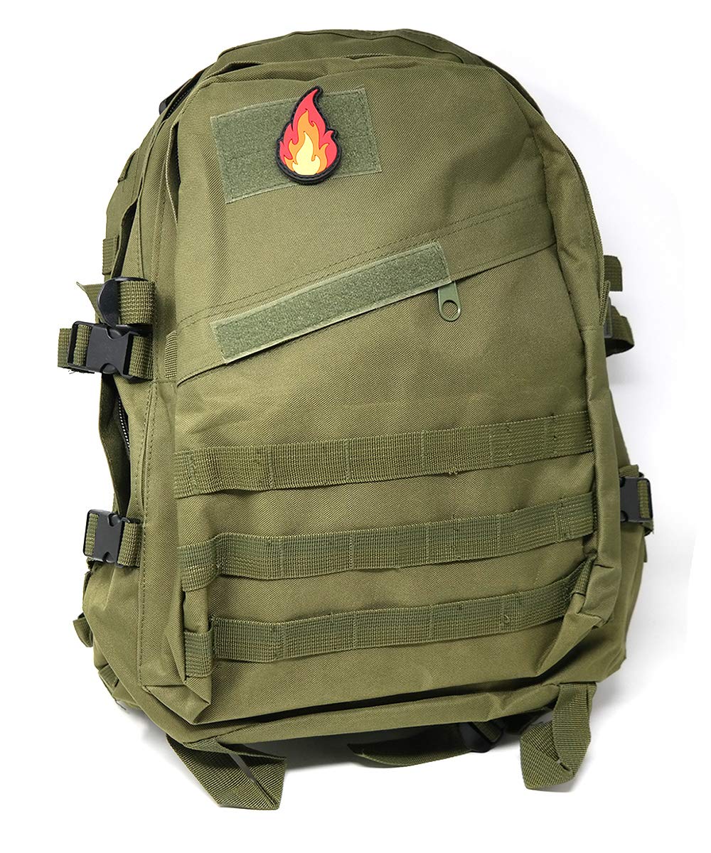 Flame Lick Fire PVC Rubber Tactical Hook and Loop Patch - Military Style Morale Patch for Tactical Gear, Backpacks & Uniforms | Durable Embroidered Badge for Outdoor Enthusiasts & Collectors