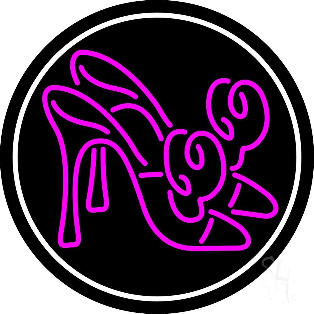 18x18 Inches LED Neon High Heels Sign with White Border - Black Square Acrylic Backing & Dimmer Switch | Bright Premium Indoor Neon Light for Retail Stores, Boutiques, Salon Décor | Perfect for Window Displays, Wall Art & Shopfront Lighting
