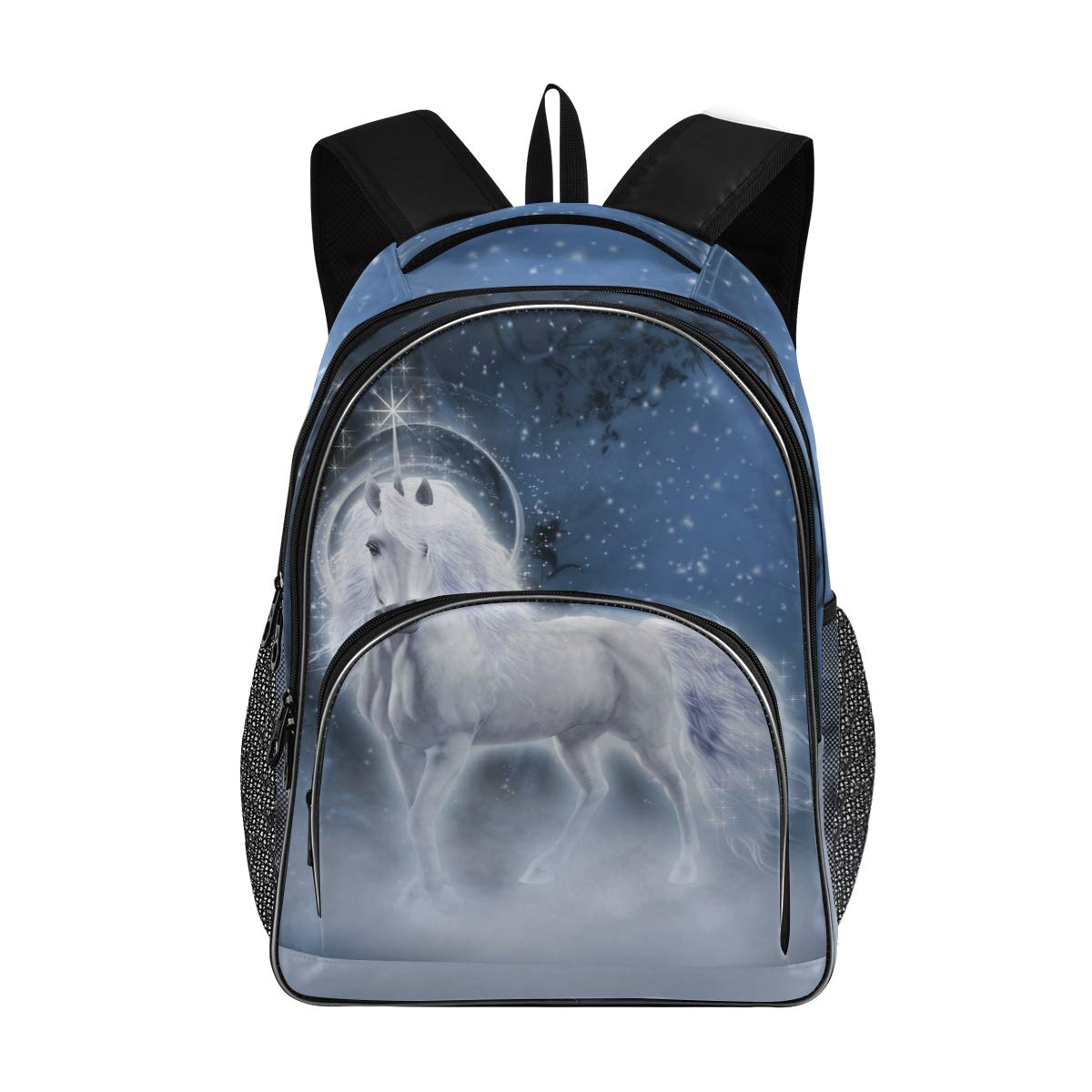 ALAZA Fantasy Galaxy Magic White Unicorn Pegasus Backpack for Teens & Kids - School Bookbag, Daypack, Travel Knapsack - Perfect for Elementary Students, Casual Use & Outdoor Adventures