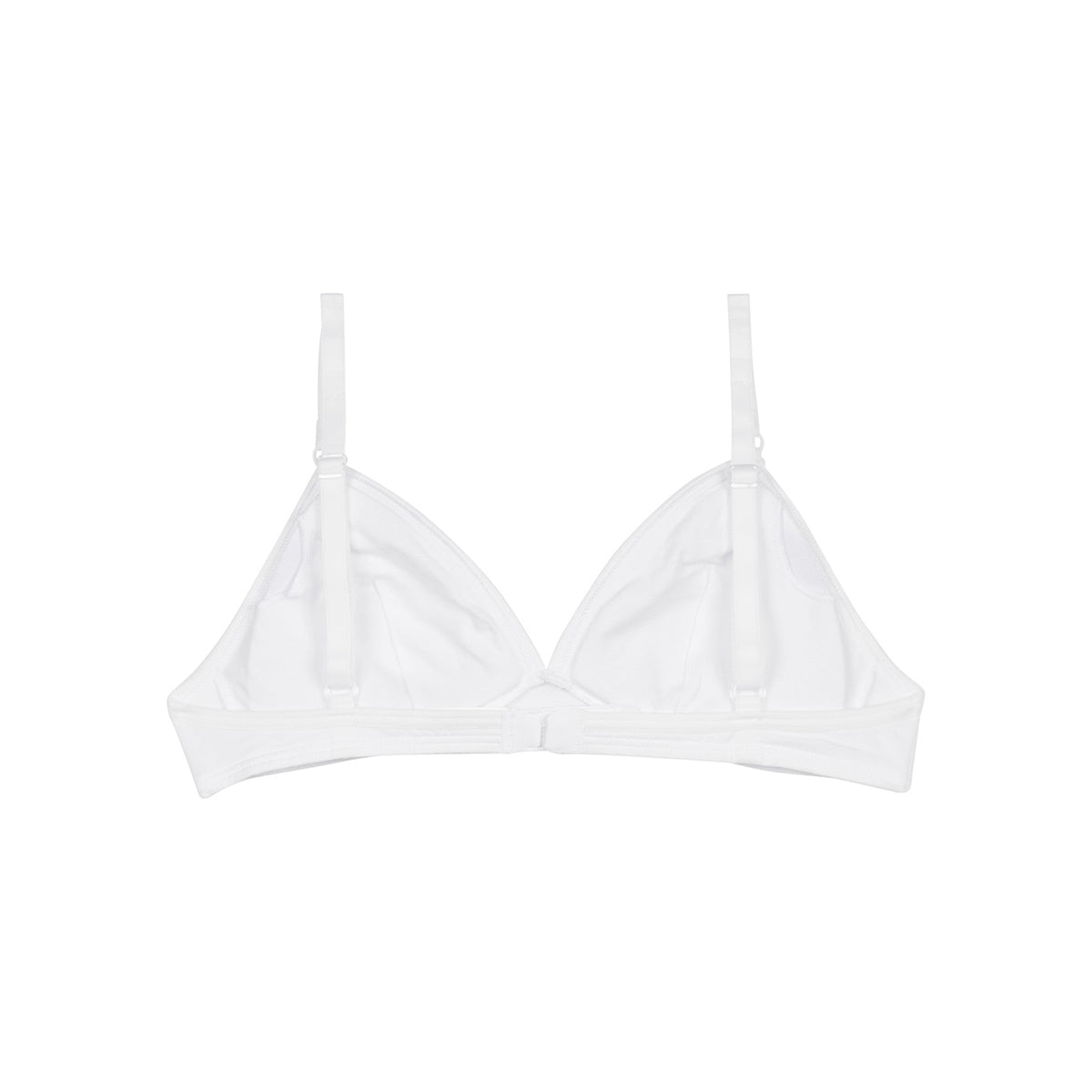 DIM Women's White Triangle Bralette - Comfortable Lace Underwire Bra for Everyday Wear, Lounge & Sleep