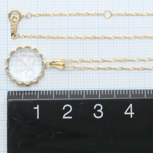 18K Yellow Gold Quartz Necklace for Women - Elegant & Durable Jewelry Gift for Her - Perfect for Weddings, Anniversaries & Special Occasions