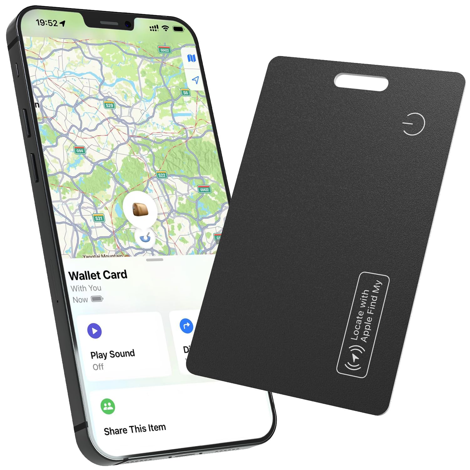 Wallet Finder Tracker Card - Wireless Charging Smart Tracker for Apple Find My (iOS) | IP68 Waterproof | Locate Wallet, Luggage, Car Keys & Backpack | Perfect for Travel, Work & Daily Use