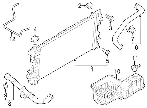 Genuine Ford BL3Z-8286-D Radiator Hose - OEM Replacement Part for Ford Vehicles - Perfect for Cooling System Repairs & Maintenance