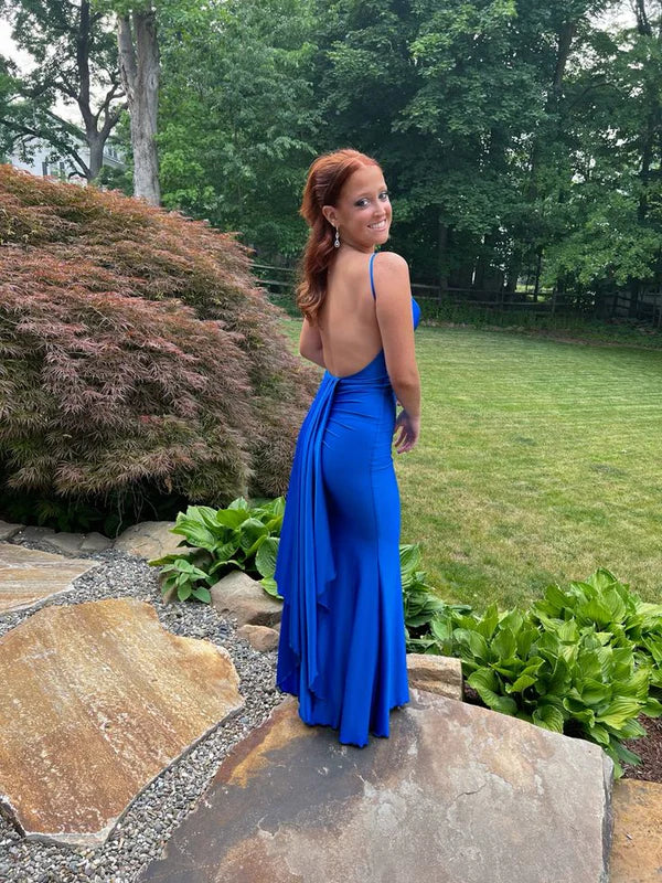 Elegant Blue Mermaid Ball Gown Long Prom Dress for Evening Party & Formal Events - J3981 | Perfect for Homecoming, Wedding, Quinceañera & Special Occasions