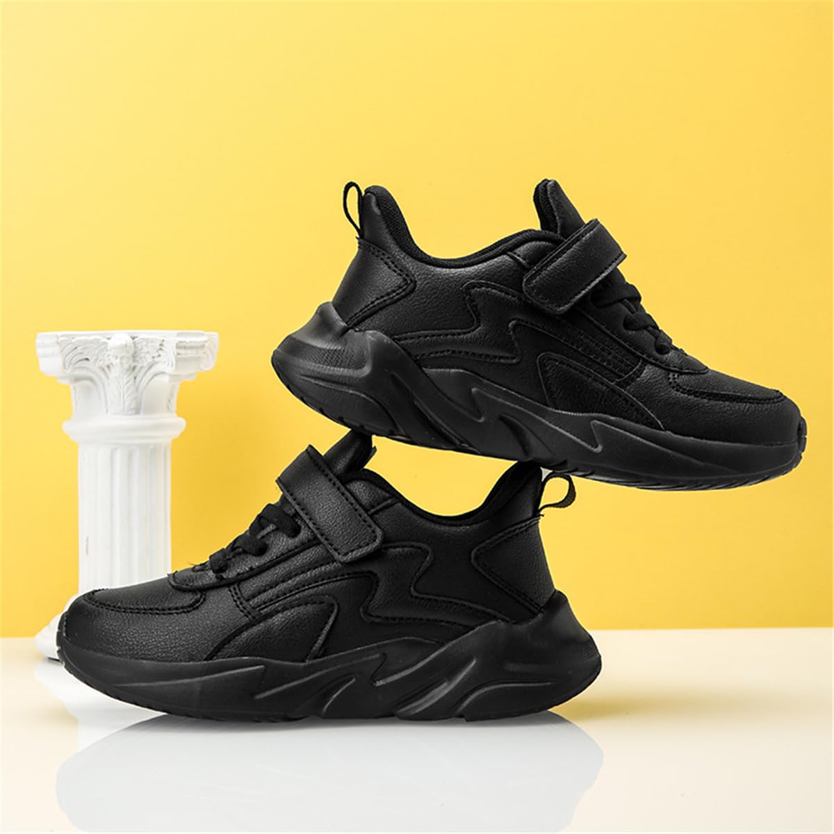 **Waterproof Leather Sneakers for Kids - Boys & Girls Winter School Shoes, Sports Running Trainers for Outdoor & Casual Wear**    **Perfect for:** School, winter activities, outdoor play, sports training, and everyday casual wear.