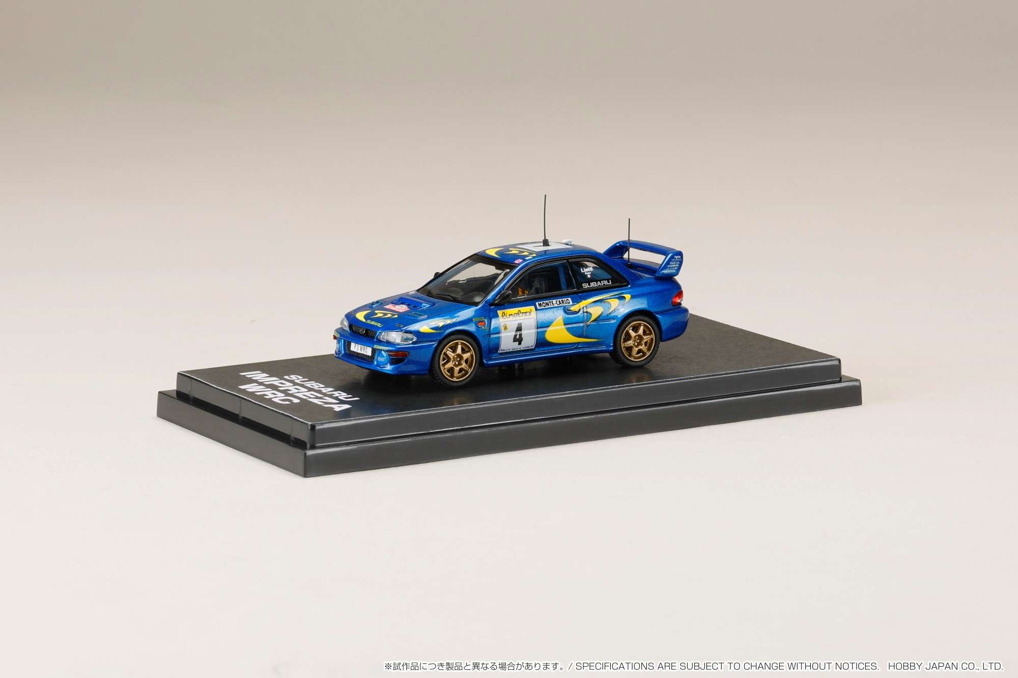 1/64 Scale Subaru Impreza 1997 Monte Carlo Winner Diecast Model Car - Hobby Japan x IG Collectible for Racing Fans & Display Shelf Decor