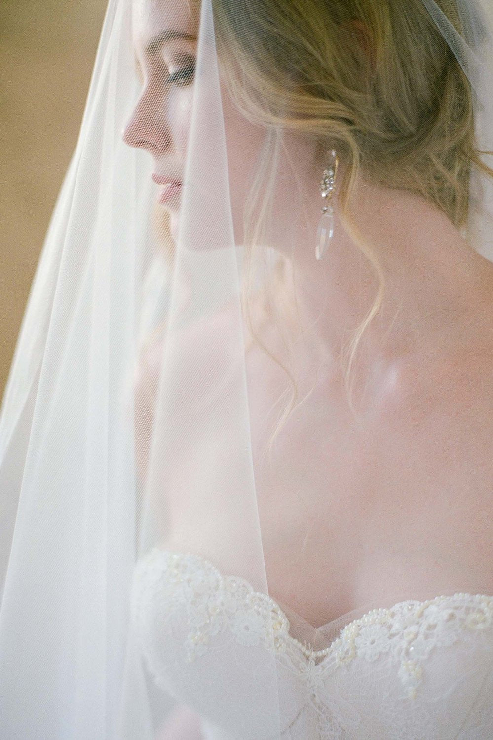 Ethereal Illusion Blusher Cathedral Length Wedding Veil - Romantic Bridal Accessory for Church Ceremonies & Photoshoots