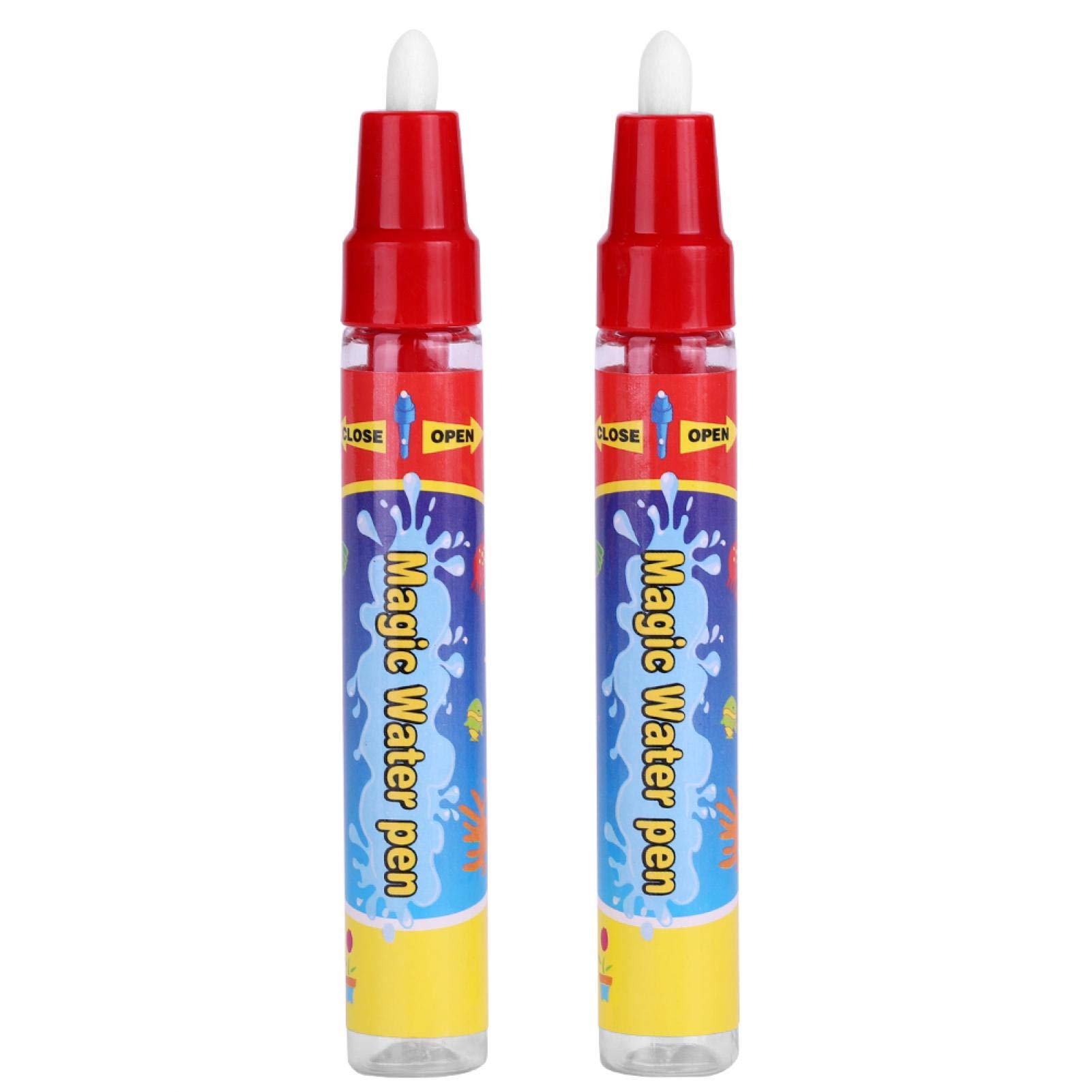 Shipenophy 2-Pack Magic Water Doodle Pens for Kids - Reusable Water Coloring Pens for Children's Drawing Mats & Books - Non-Toxic, Mess-Free Art Supplies - Perfect for Travel, Birthday Gifts & Early Learning Activities