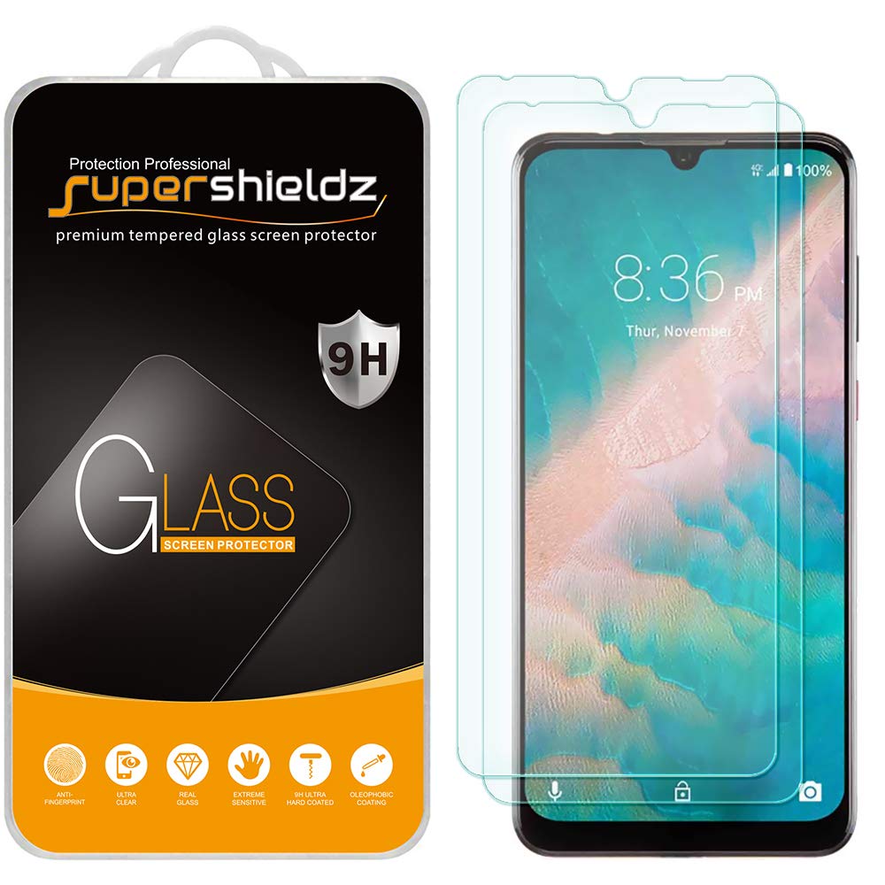 Supershieldz (2 Pack) Tempered Glass Screen Protector for ZTE Blade 10 & Blade 10 Prime - Anti-Scratch, Bubble-Free, HD Clear - Perfect for Everyday Use & Gaming Protection