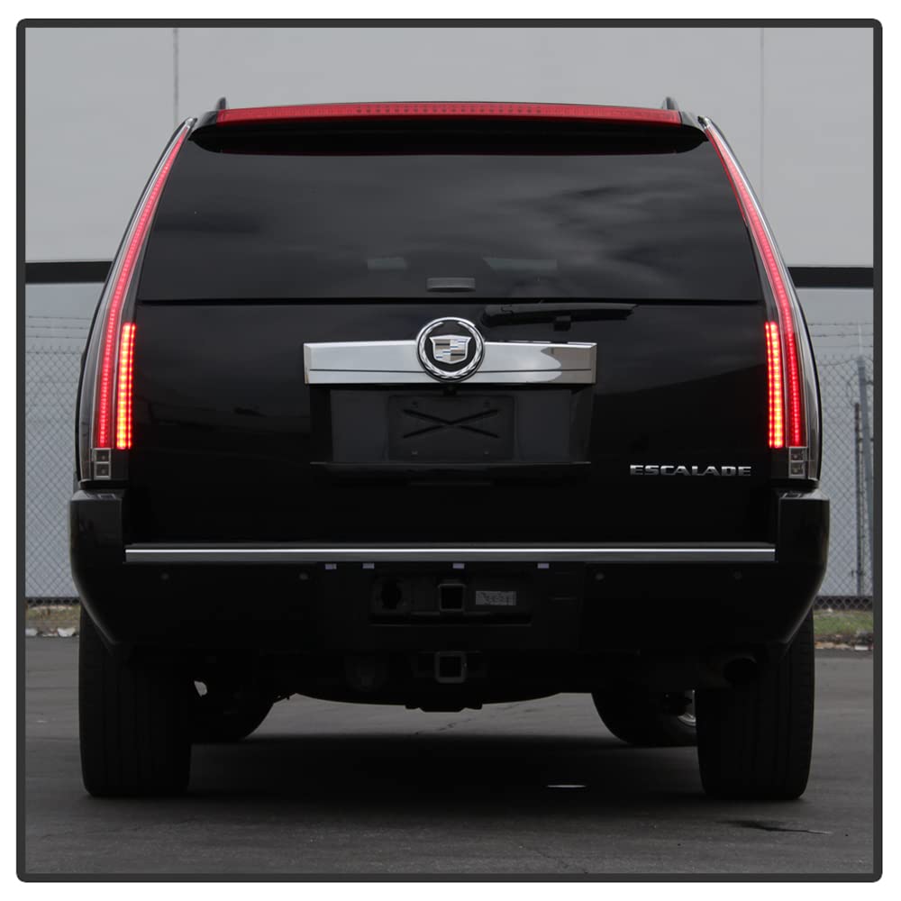 High-Quality Aftermarket LED Tail Lights for 2007-2014 Cadillac Escalade - Black 2-in-1 Design | Perfect for Night Driving & Custom Car Upgrades
