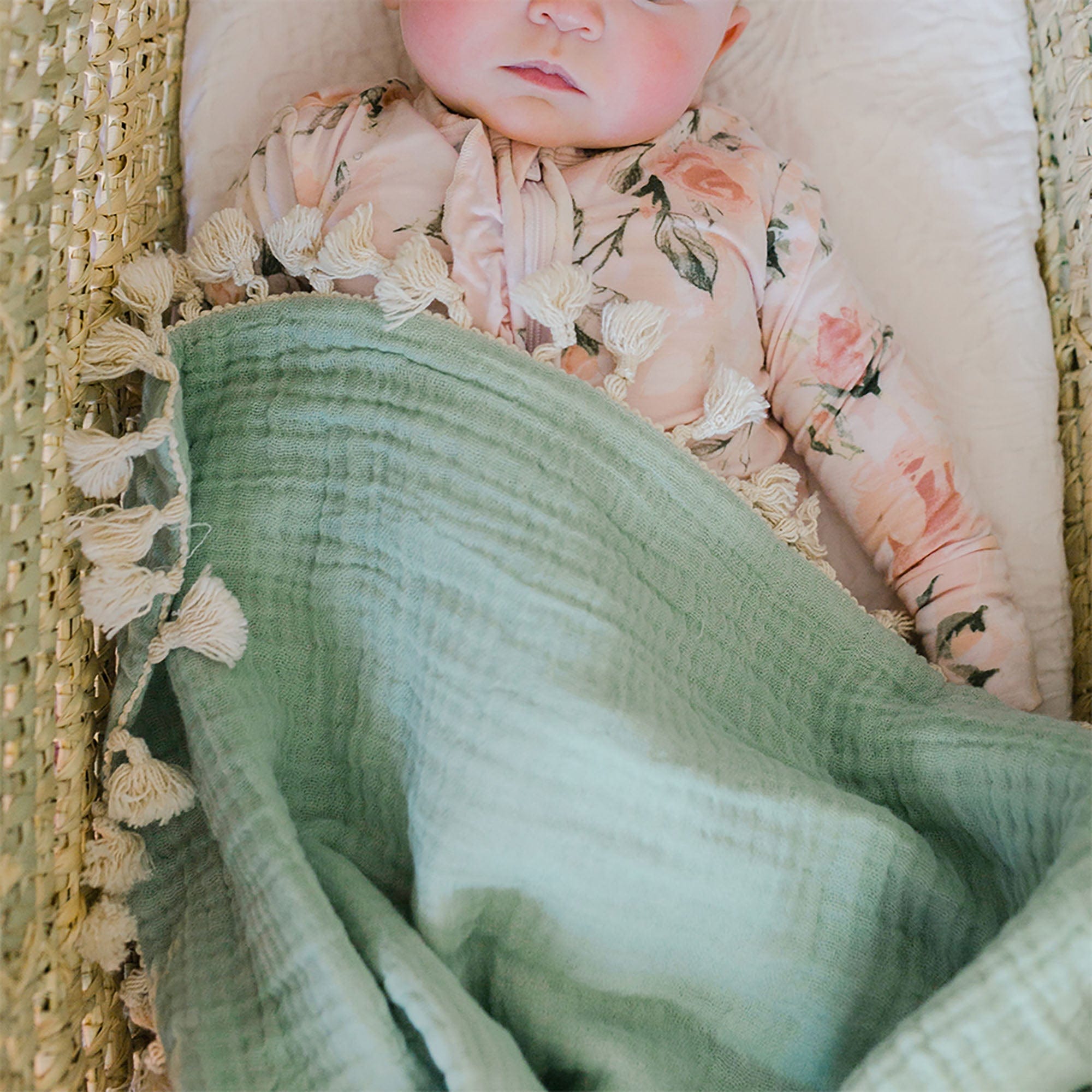 6-Layer Muslin Baby Blanket by Crane - Soft, Breathable & Lightweight for Swaddling, Nursing & Stroller Use