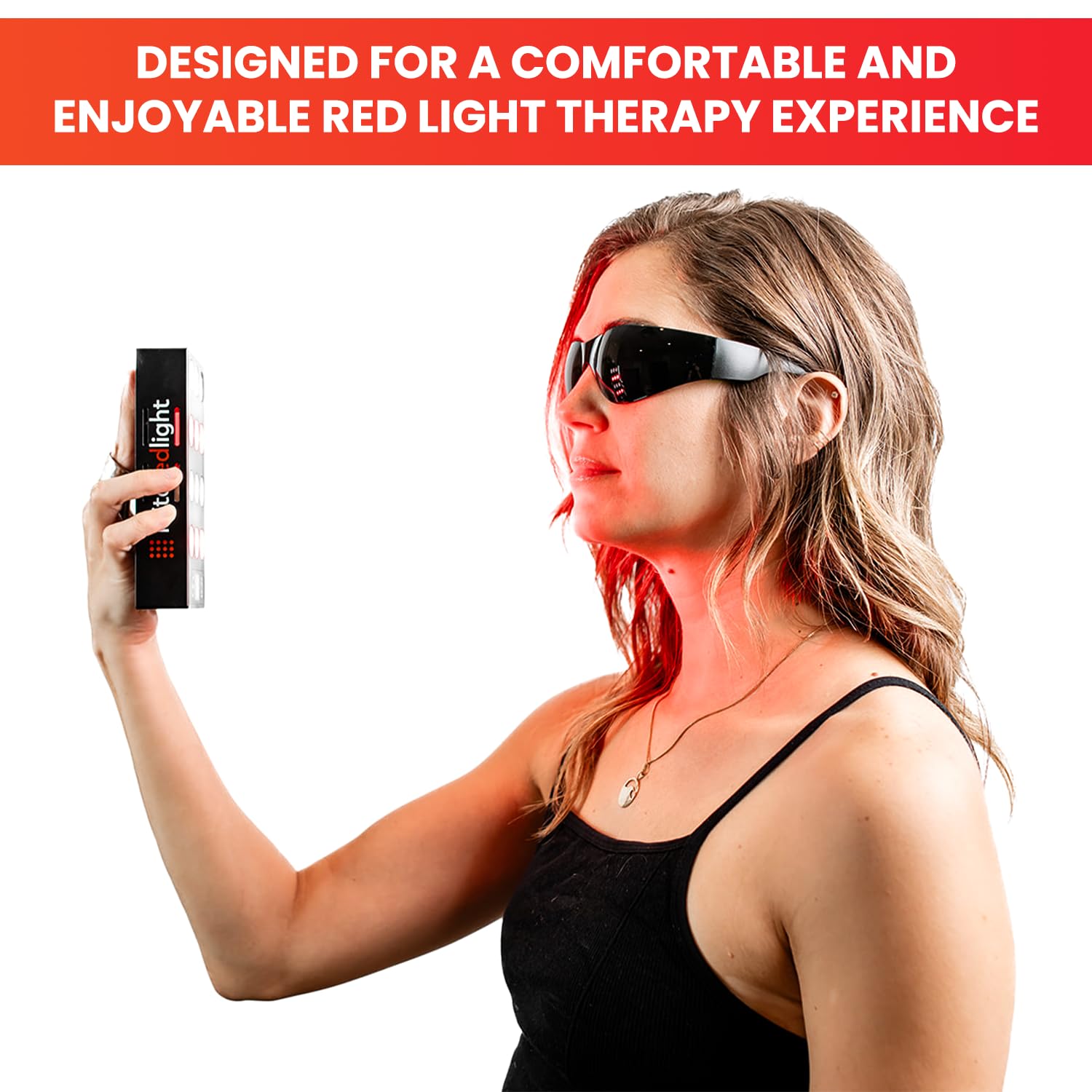 Mito Red Light Therapy Glasses - Eye Protection Goggles for Red Light & IPL Treatment - UV Blocking Safety Glasses for Skin Care & Pain Relief at Home