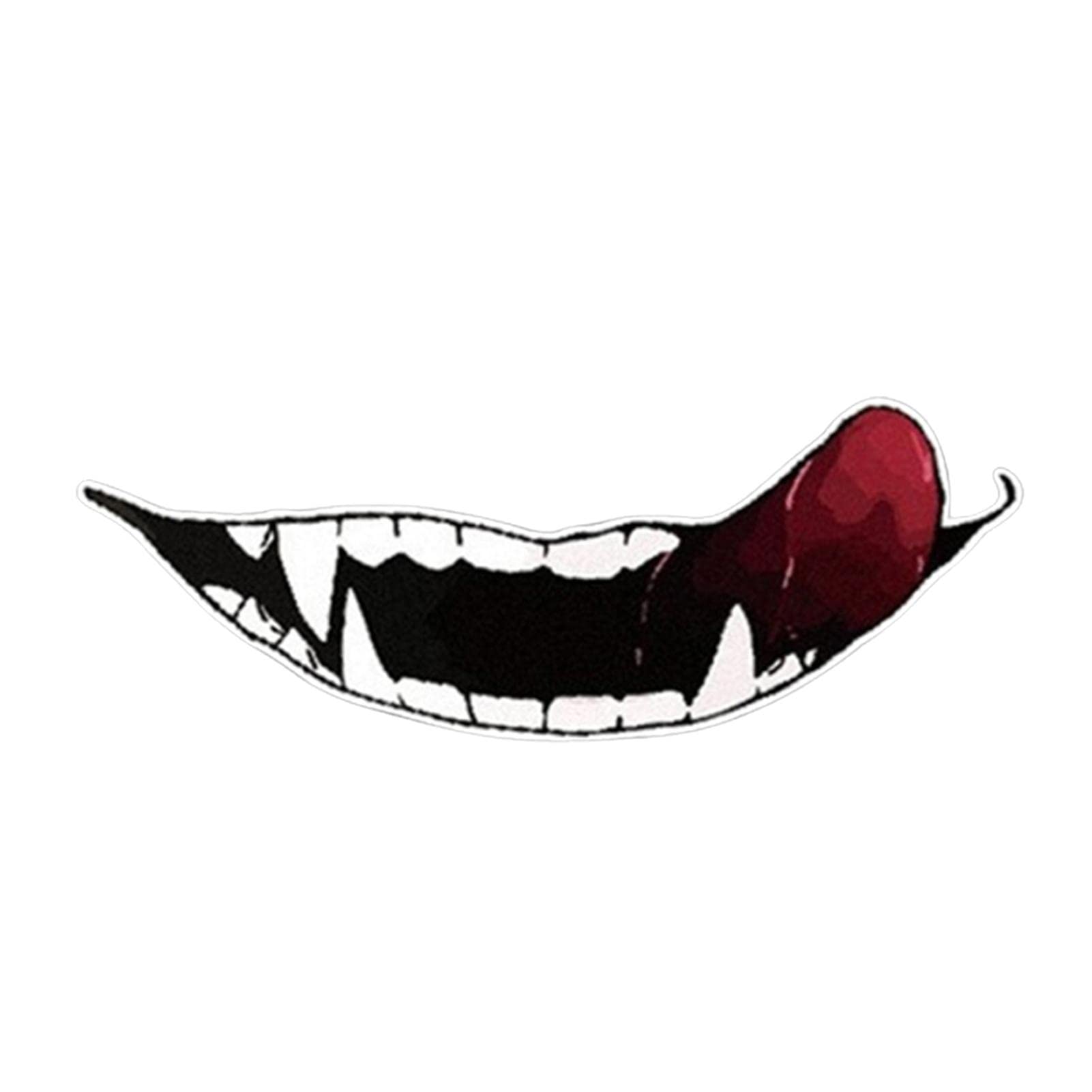 Motorcycle Helmet Stickers - Self-Adhesive Teeth Decals for Bike & Car Customization - DIY Vehicle Stickers for Helmets, Cars & Motorcycles - Perfect for Personalizing Your Ride & Adding Personality