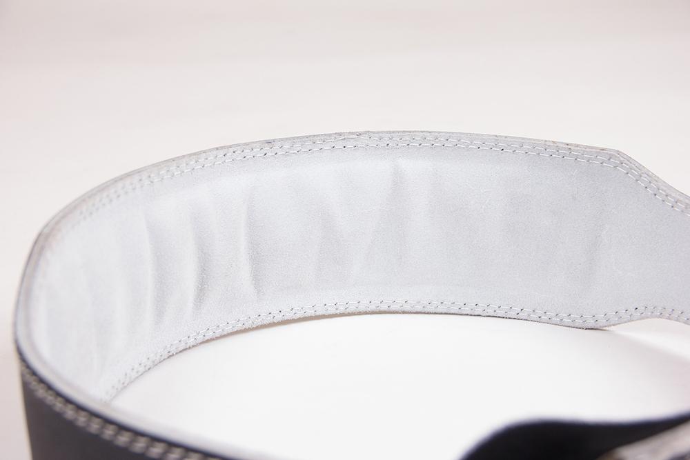 Gorilla Wear 4 Inch Padded Leather Weight Lifting Belt for Men & Women - Black/Gray - Premium Support for Powerlifting, CrossFit & Strength Training