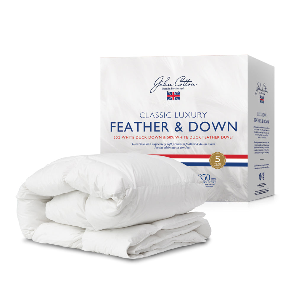 Premium 50/50 Duck Down & Feather Quilt - All-Season Luxury Bedding for Single Bed | Soft & Warm Comfort for Cozy Nights, Guest Rooms & Dorm Essentials