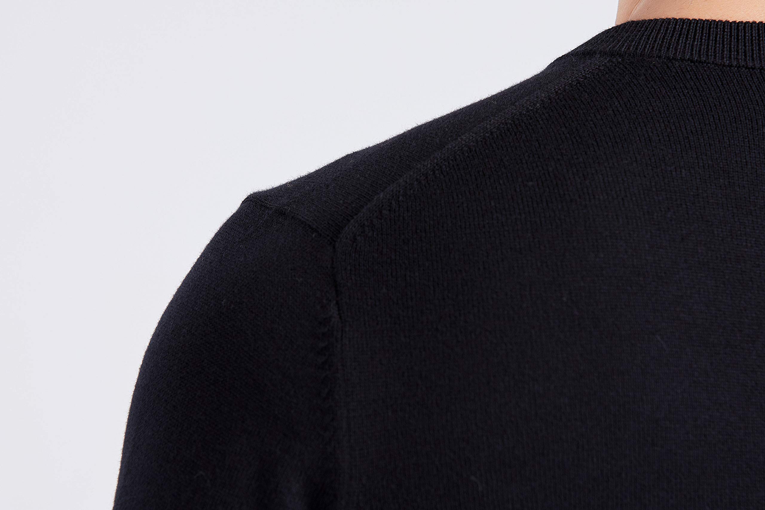 100% Cotton V-Neck Sweater for Men - Soft & Comfortable Pullover - Black Casual Knit Sweater - Perfect for Fall & Winter Outfits, Office Wear & Date Nights