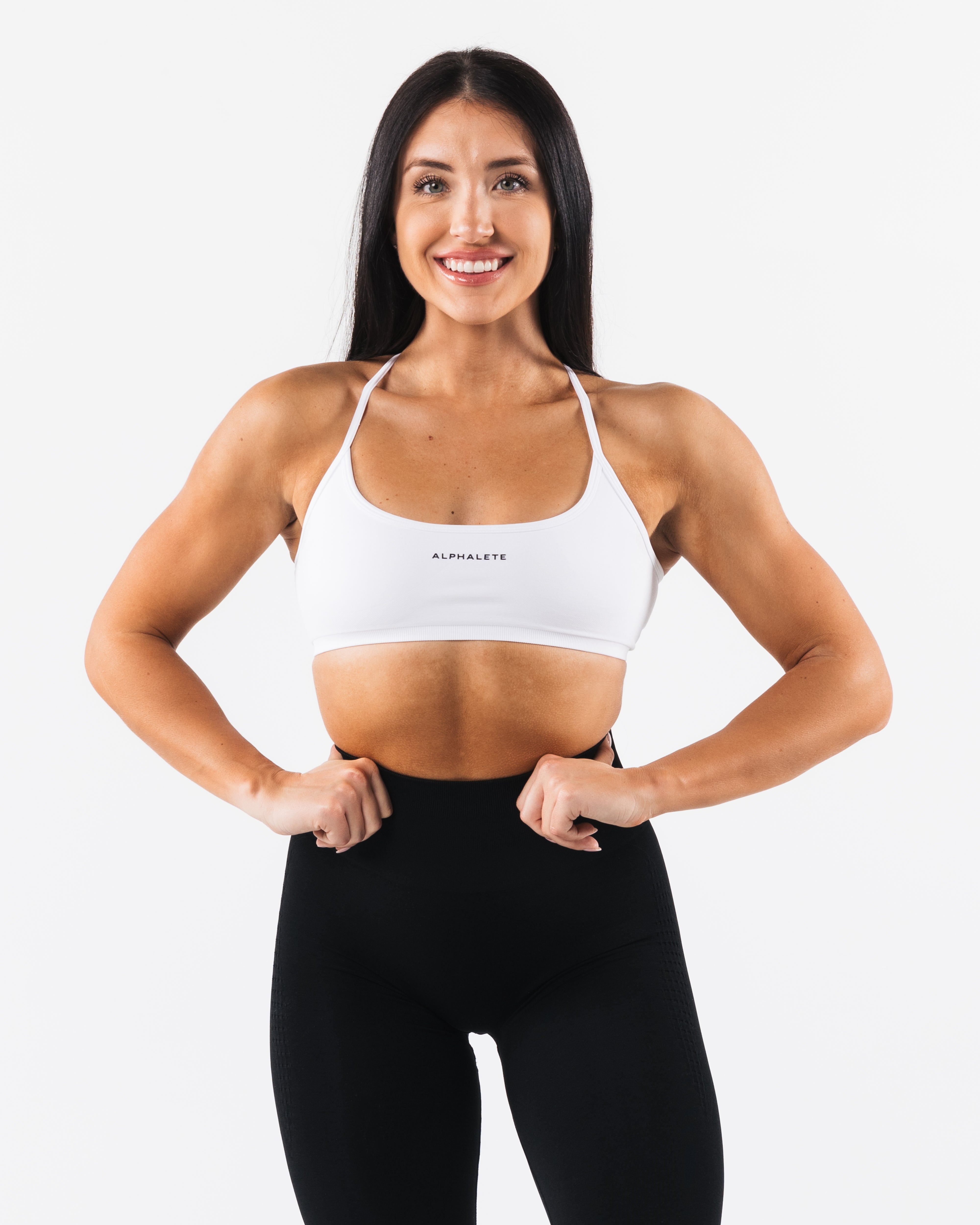 Amplify Back Cross Bra - Comfortable & Supportive Sports Bra for Women - Perfect for Yoga, Running & Gym Workouts - White