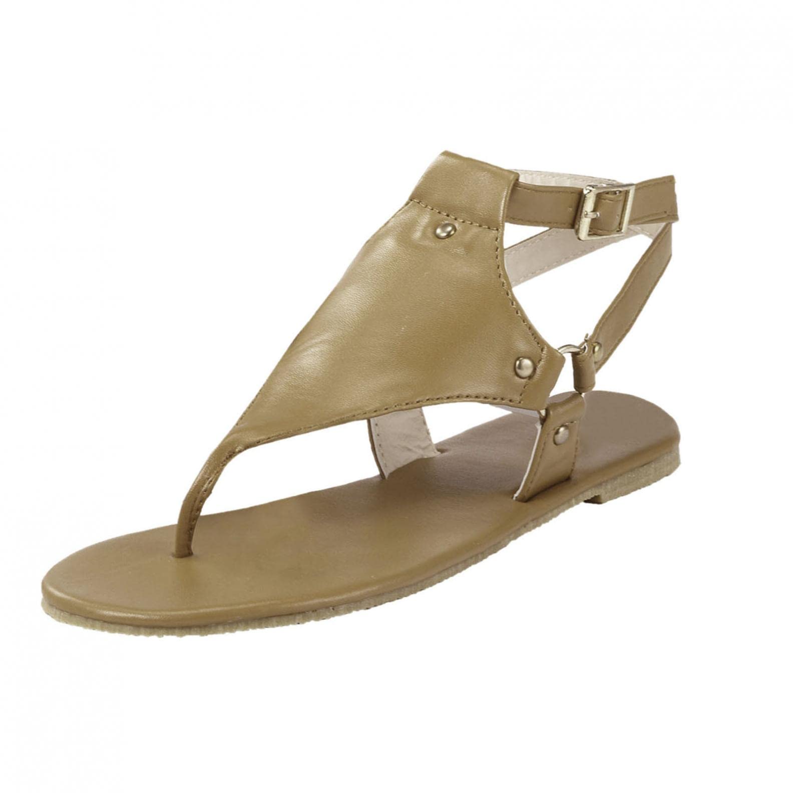 Women's Braided Thong Sandals - Clip Toe Slip On Hollow Out Buckle Flat Sandals for Beach, Pool & Summer Outfits | Comfortable Flip Flops for Casual Wear