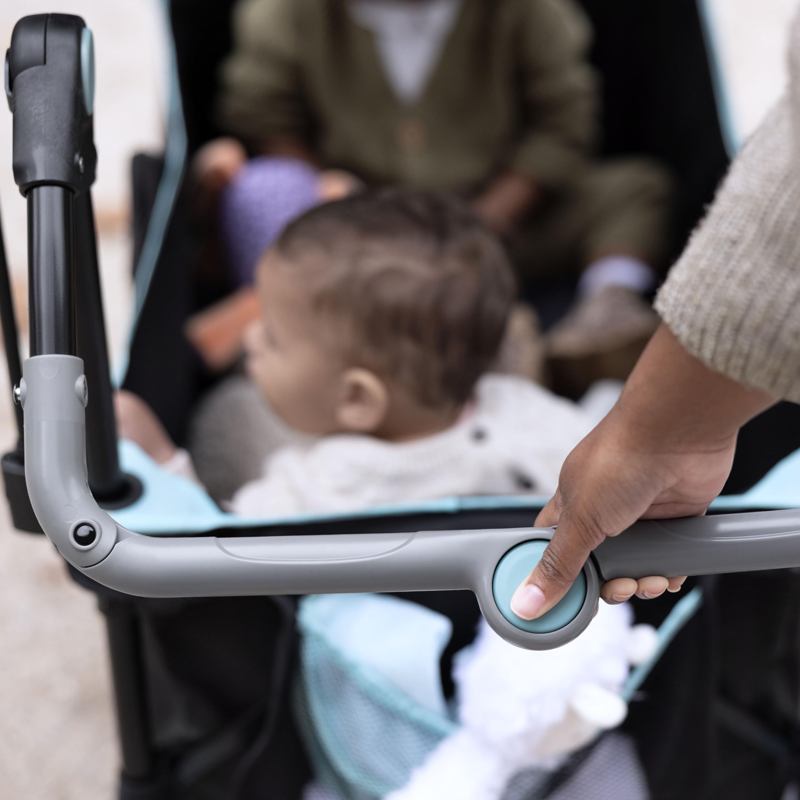 Ingenuity Pop 'N Ride Lightweight Stroller Wagon for 2 Kids - Summer-Ready with Face-to-Face Seats, 3-Point Harnesses & Sun Canopy | Perfect for Beach Outings, Park Visits & Family Travel