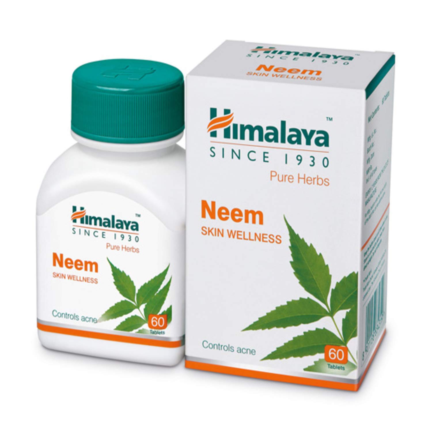 Himalaya Wellness Neem Tablets - 60 Count | Pure Herbal Supplement for Healthy Skin & Detox | Supports Clear Skin & Immune Health - Perfect for Daily Wellness Routine & Natural Detoxification