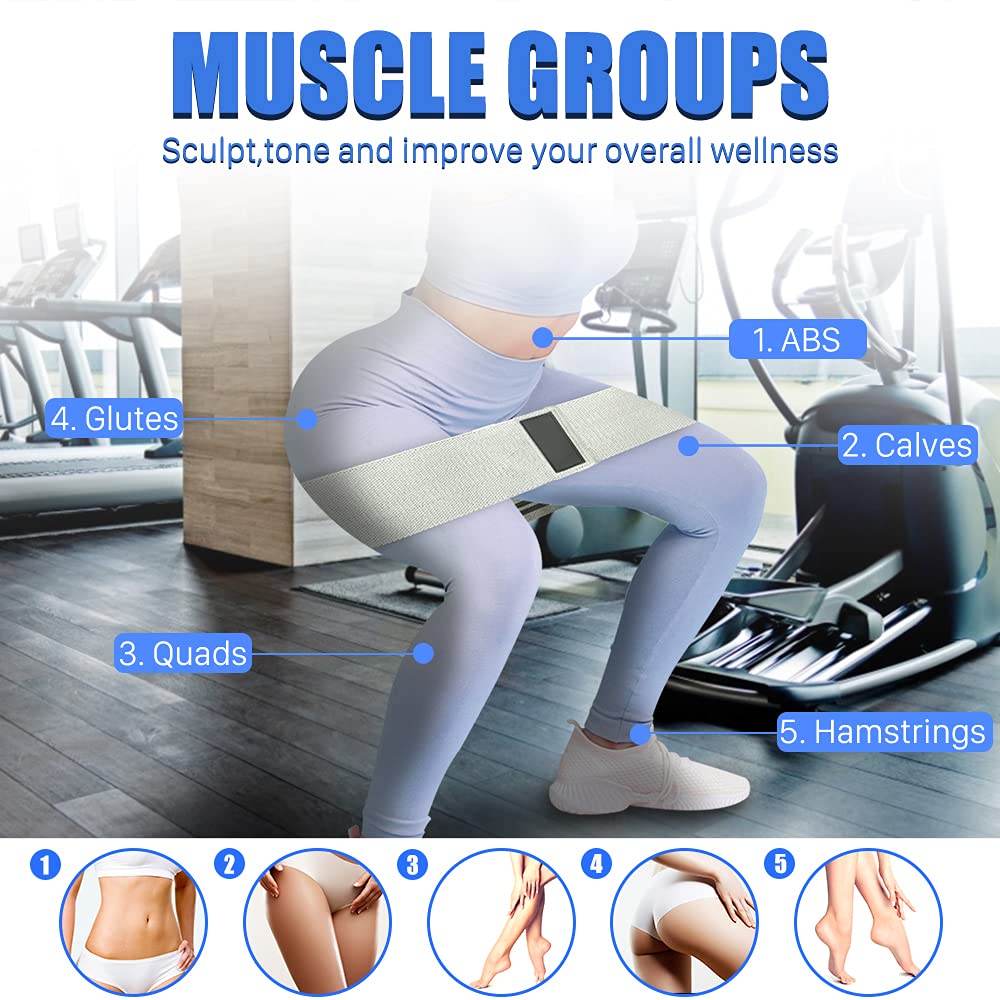 Premium Resistance Bands Set for Women & Men - Non-Slip Booty Bands for Legs, Butt & Glute Workouts - 3 Level Elastic Exercise Bands for Home Fitness, Yoga, Pilates & Gym Training - Perfect for Toning, Strength Training & Physical Therapy