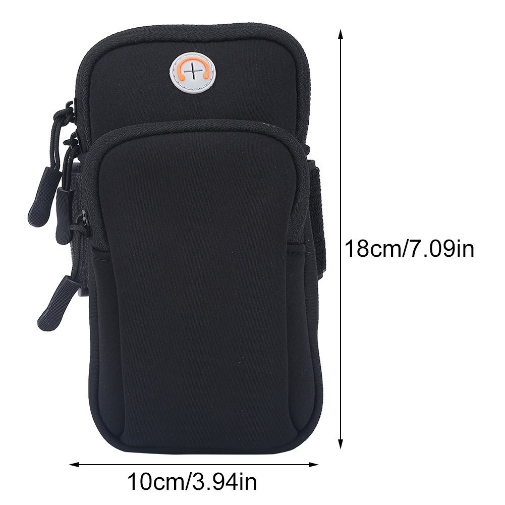 VGEBY Arm Pouch for Running & Outdoor Sports - Adjustable Armband Phone Holder for iPhone & Android - Lightweight Wrist Pouch for Jogging, Hiking, Gym & Workouts (Black) - Perfect for Hands-Free Exercise & Active Lifestyle