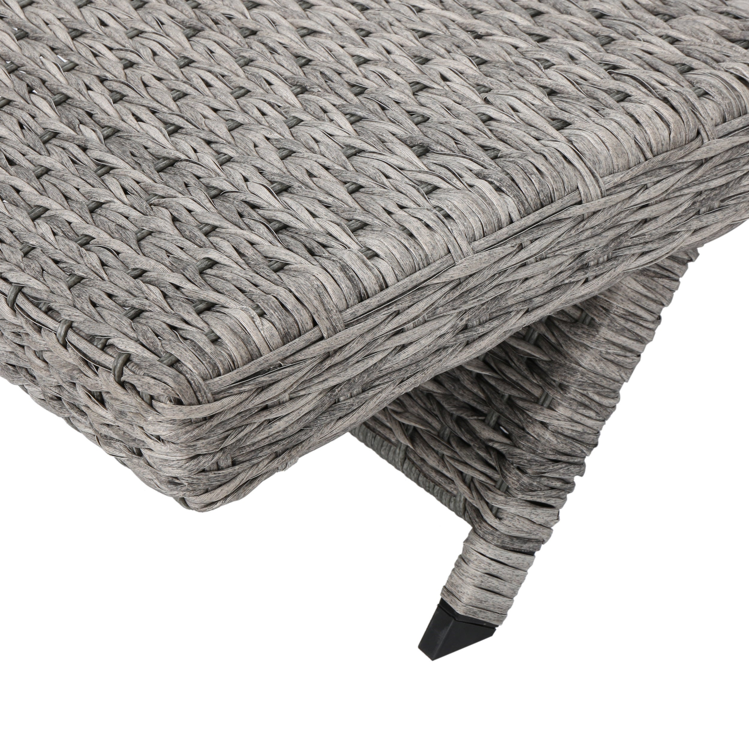 CRETE WICKER CHAISE LOUNGE - Outdoor Patio Furniture with Cushion - Perfect for Poolside, Garden, and Backyard Relaxation