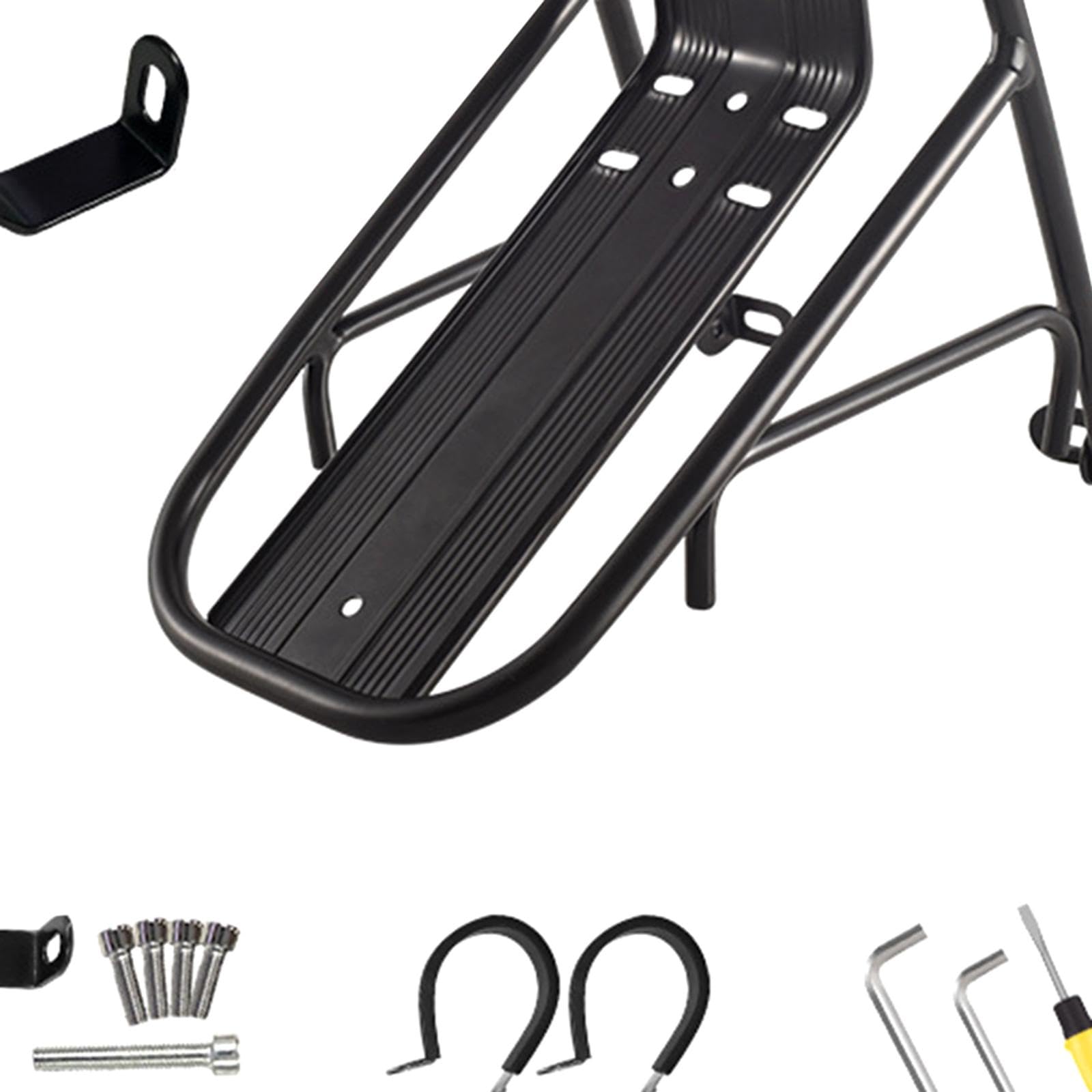 Premium Aluminum Alloy Bike Front Carrier Rack - Lightweight Cargo Pannier Luggage Rack for Mountain & Travel Bikes - Perfect for Commuting, Camping & Outdoor Adventures