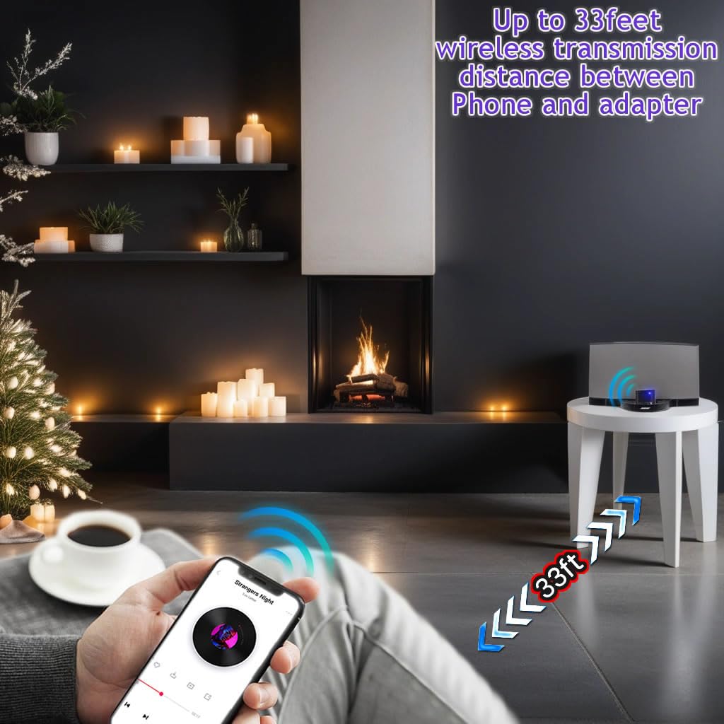 30 Pin Bluetooth 5.0 Audio Receiver Adapter for Bose SoundDock & 30-pin Speakers | Wireless Stereo Converter with 3.5mm AUX Cable | Compatible with iPhone iPod iPad Music Docking Stations | Home & Office Use (Not for Vehicles)