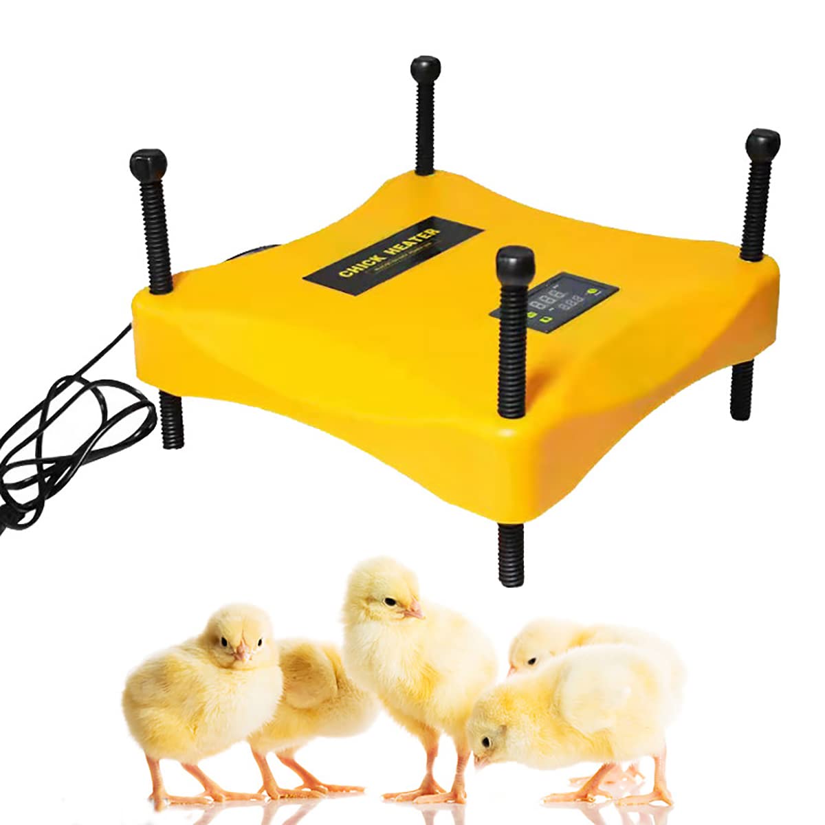 Adjustable Height 30W Chicken Brooder Heating Plate with Temperature Control - Warm Up to 20 Chicks for Poultry Coop & Incubator - Perfect for Baby Chick Brooding, Ducklings, and Small Animal Warmth