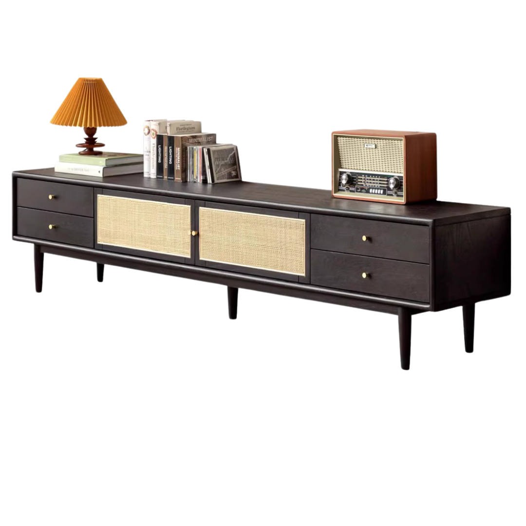 out of stock 78.7x13.8x17.3inch/ 200x35x44cm/ Smoked color / Four Drawers TV Cabinet