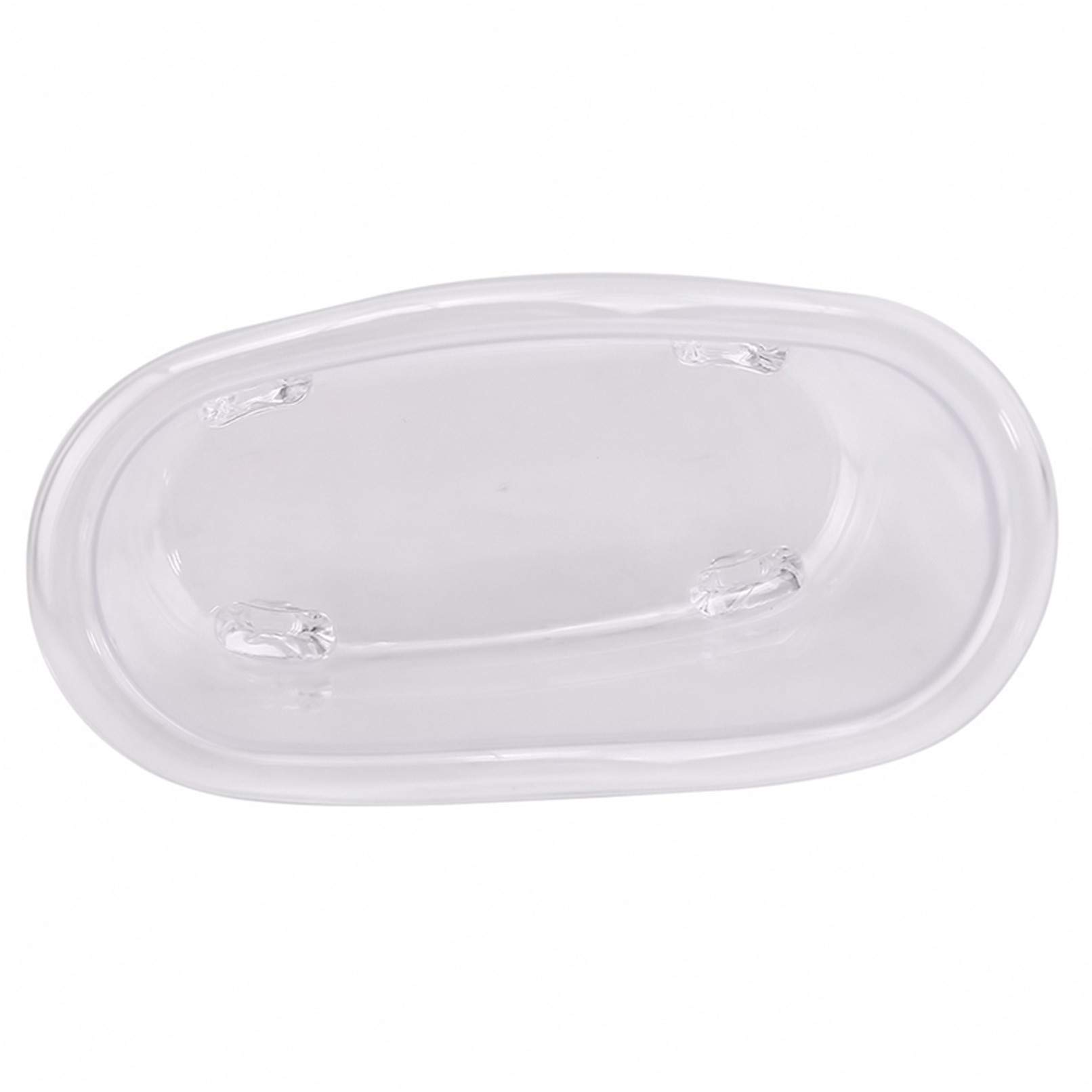 Sevenfly Creative Bathtub-Shaped Cosmetic Storage Box - Transparent Mini Makeup Brush Organizer for Bathroom Vanity & Travel Essentials