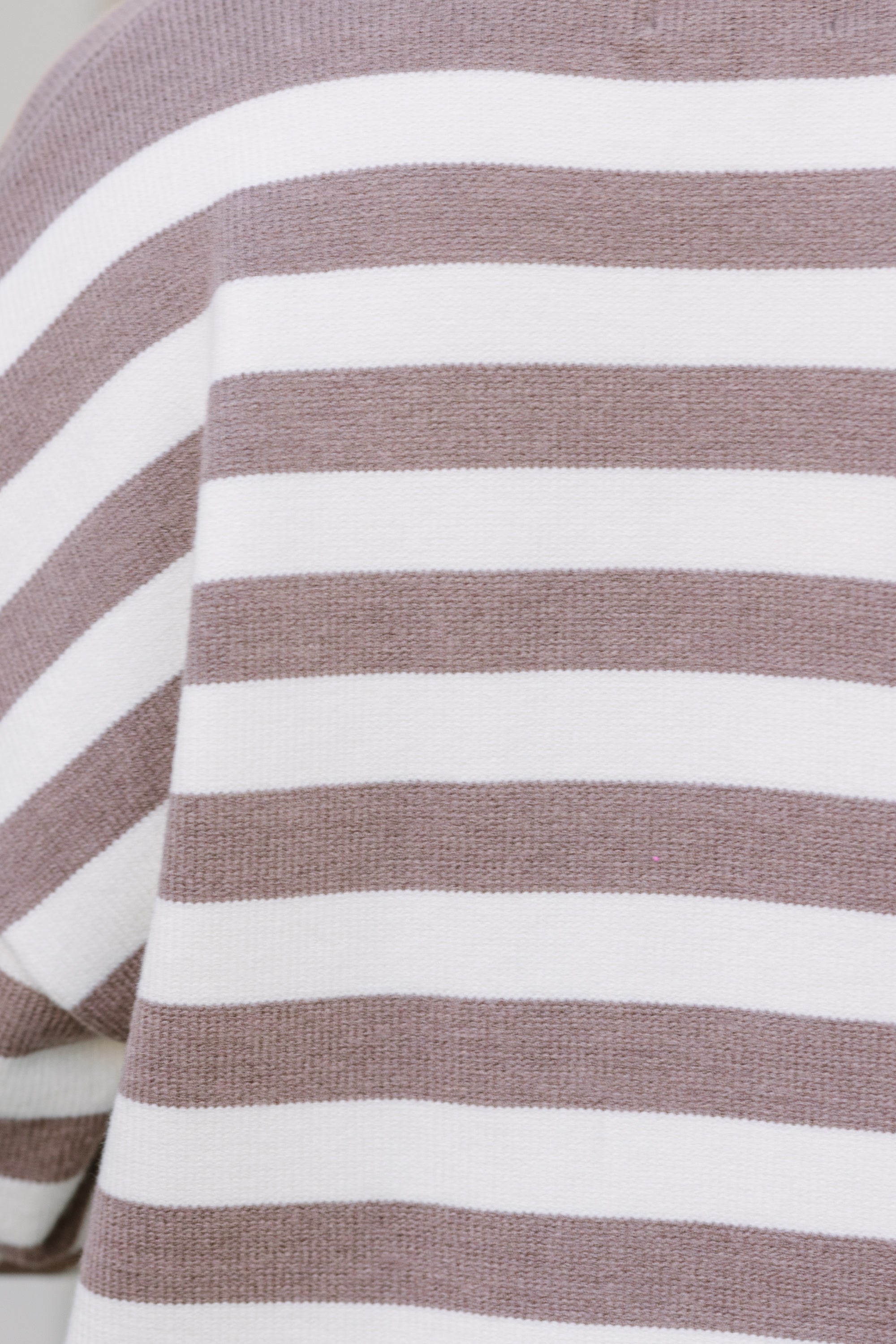 Believe In Me Mocha Brown Striped Cardigan for Women - Soft Knit Long Sleeve Open Front Sweater - Perfect for Office, Date Night & Fall Layering