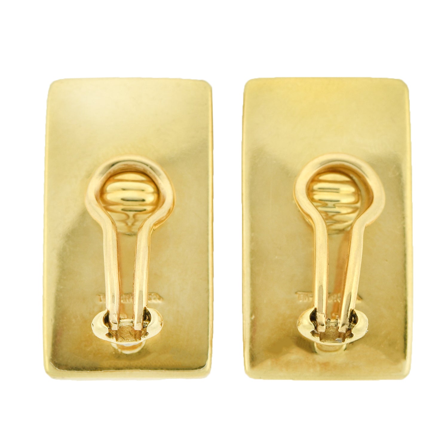 Vintage Tiffany & Co. 18K Gold Lucky 7 Domino Clip Earrings - Perfect for Special Occasions, Gift Giving & Luxury Jewelry Collection