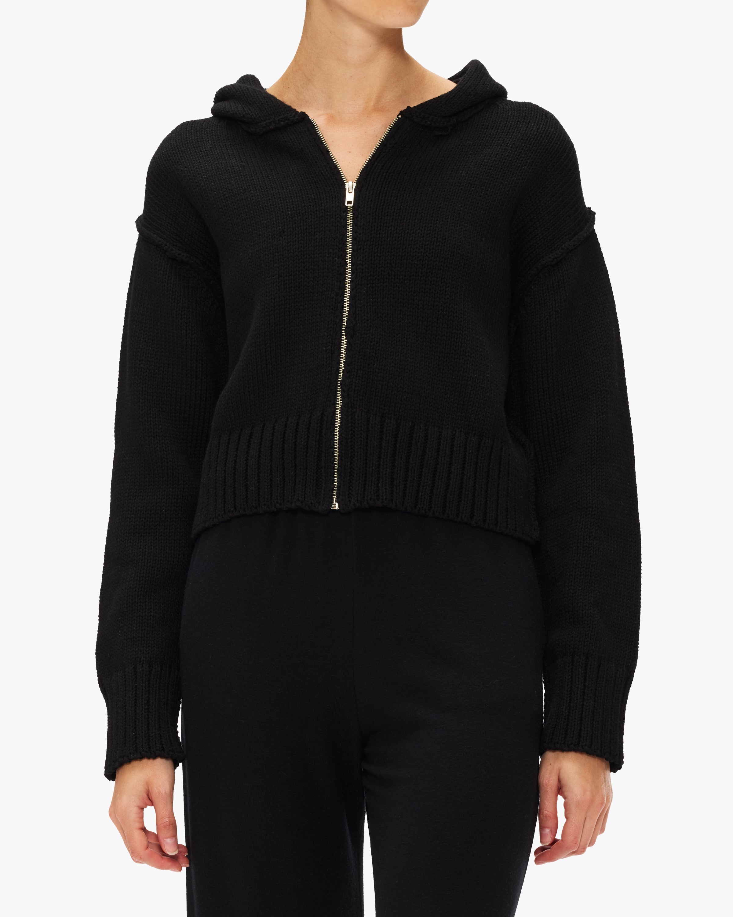 NSF Mills Zip Front Hooded Sweater for Men & Women | Warm Fleece-Lined Pullover | Casual Winter Jacket for Outdoor Activities & Daily Wear