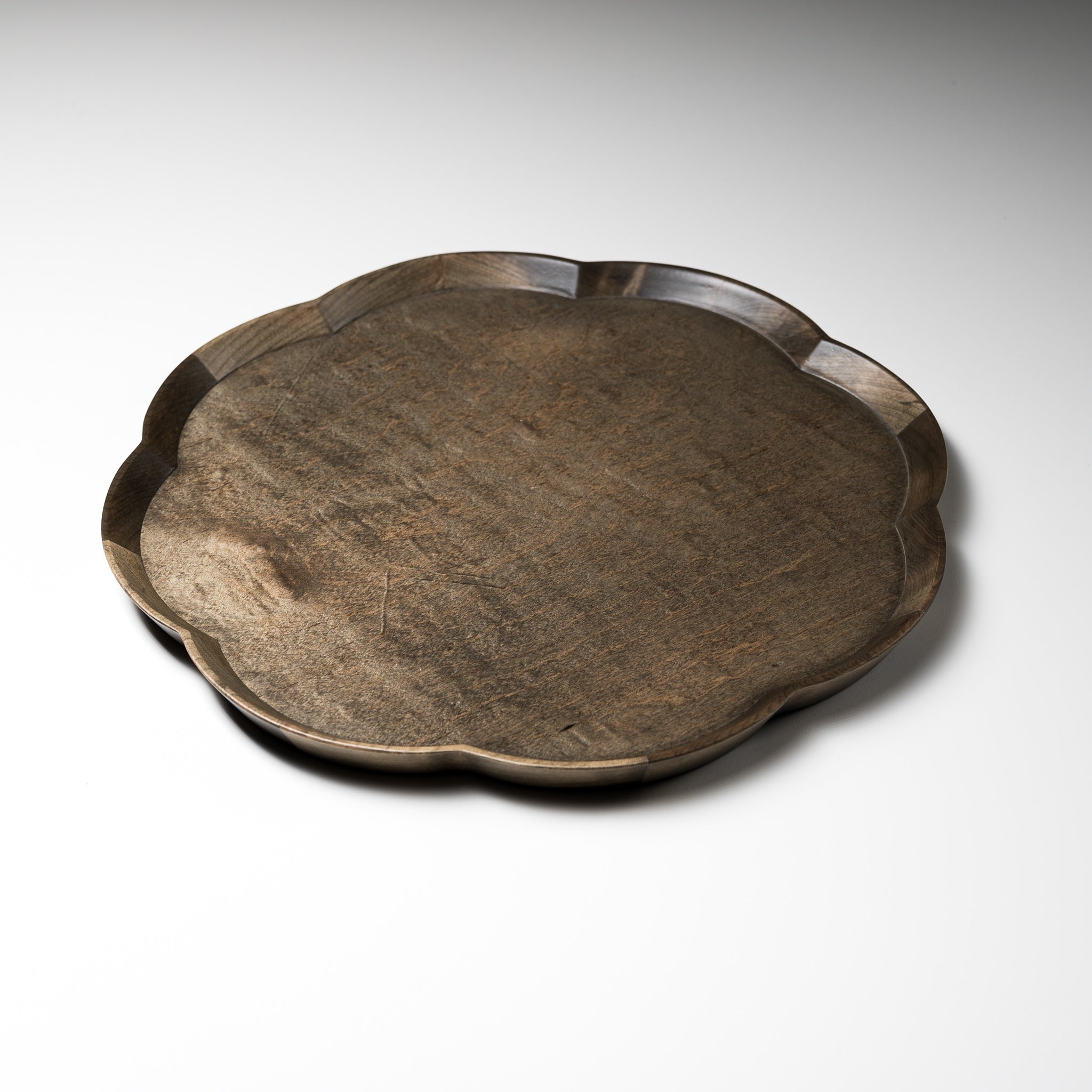 ICHIKAWA Handcrafted Premium Silver Tray with Traditional Iron Dyeing - Elegant Serving Tray for Tea Ceremonies, Dining & Home Decor