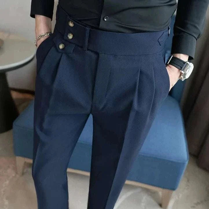 Slim Fit Suit Pants for Men - Elegant Formal Trousers for Business, Office & Special Occasions