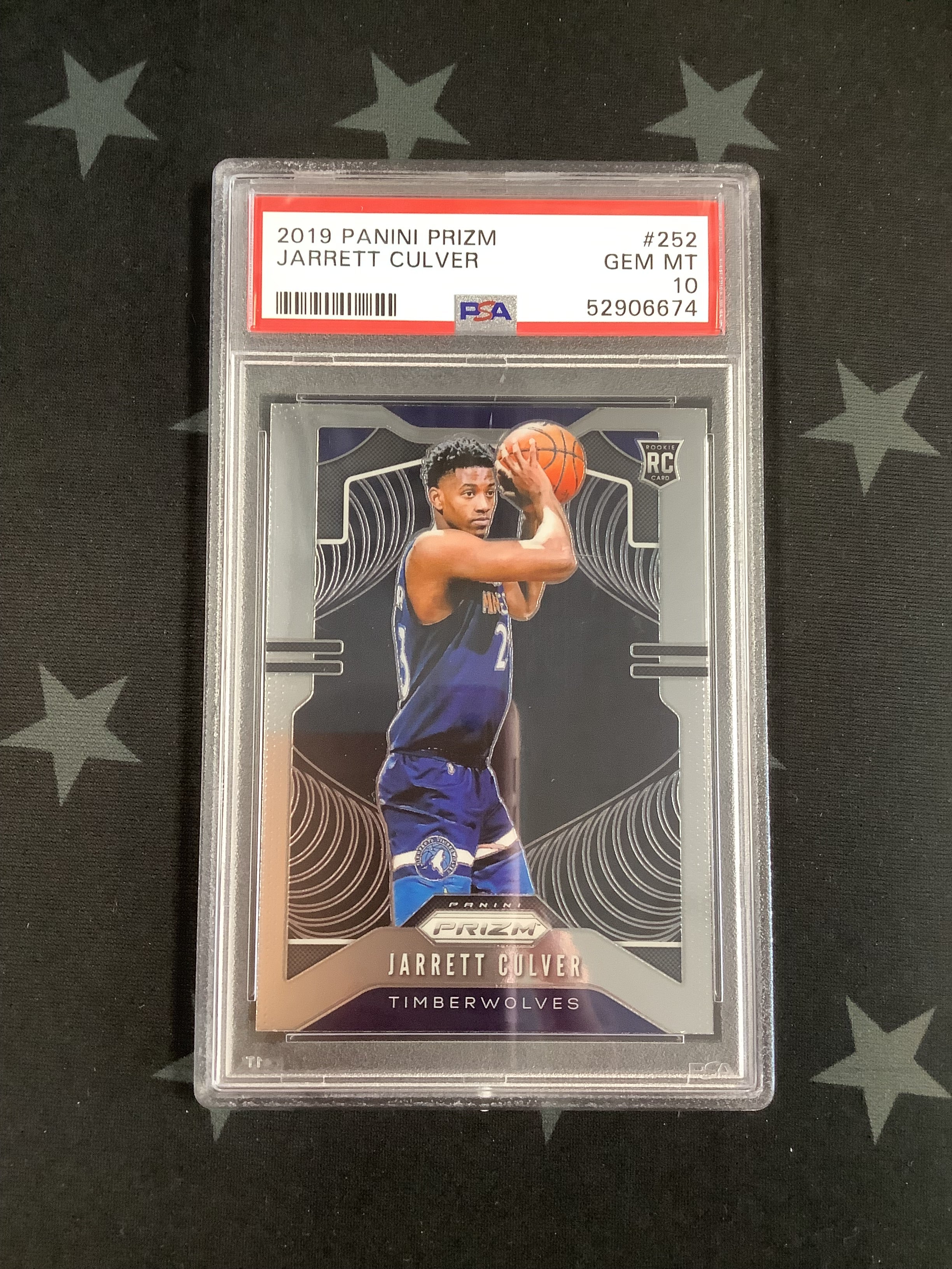 2019 Panini Prizm Basketball Jarrett Culver #252 PSA GEM MT 10 Card - Perfect for NBA Collectors & Sports Memorabilia Enthusiasts