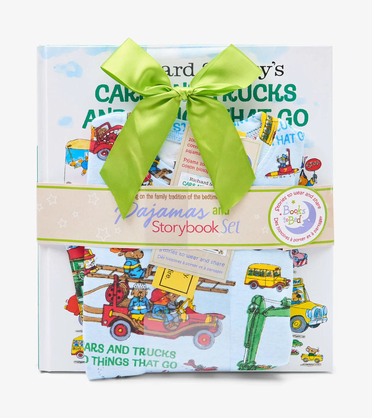 Books To Bed Cars and Trucks and Things That Go Book and Pajama Set - Kids' Bedtime Storybook with Matching PJs for Toddlers | Perfect for Cozy Reading Time and Gift Giving