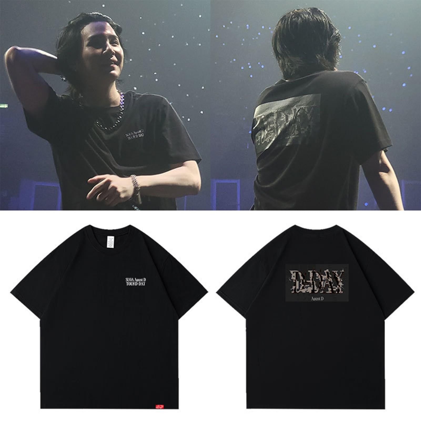 Agust D Tour D-Day Graphic T-Shirt for Women | BTS SUGA Concert Merch | K-Pop Fan Fashion | Perfect for Concerts, Fan Meetings & Casual Wear