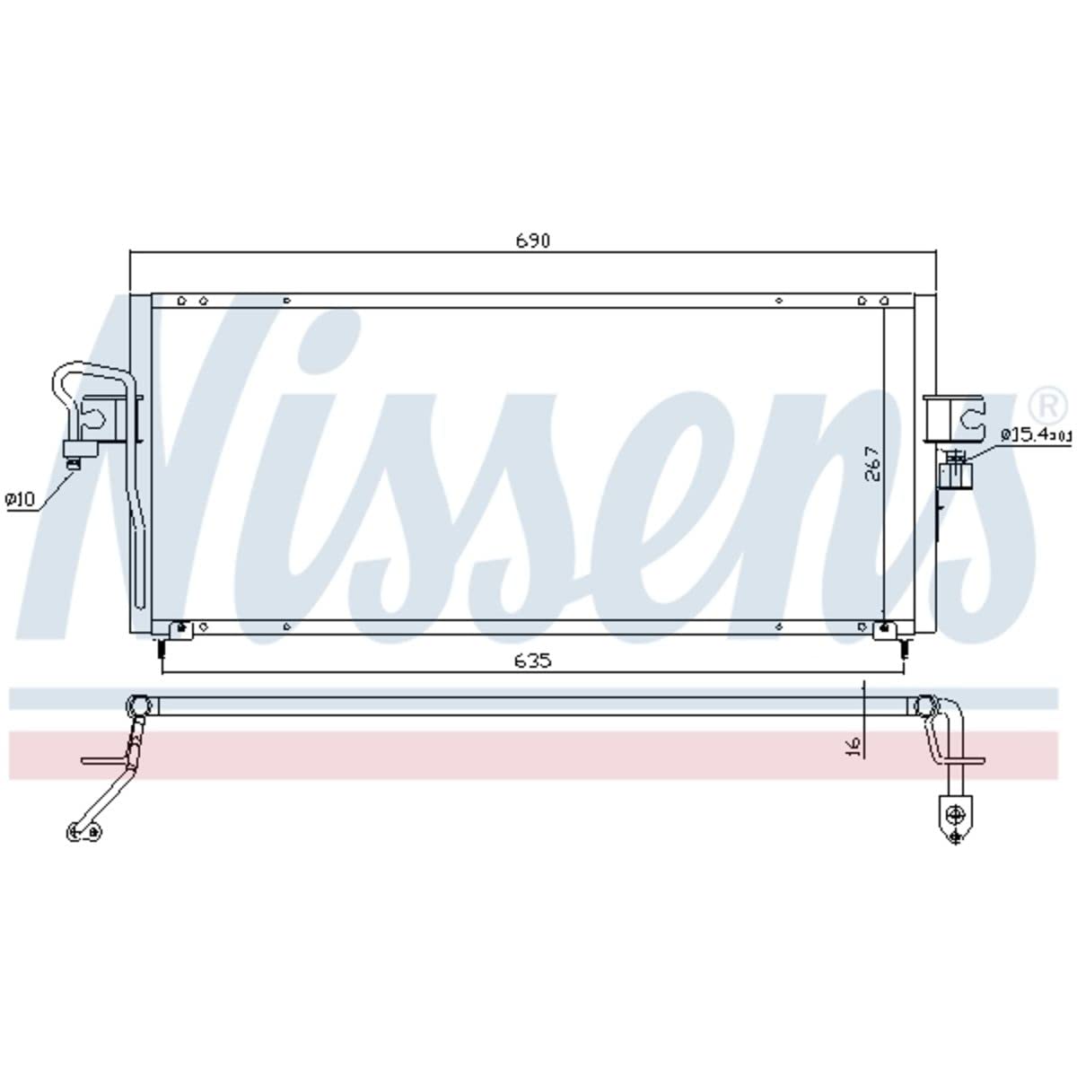 Nissens 94494 AC Condenser for Car - High Performance Auto Air Conditioning Replacement Part | Perfect for Summer Cooling & Vehicle Maintenance