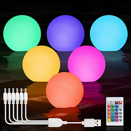 6pcs Rechargeable floating lights