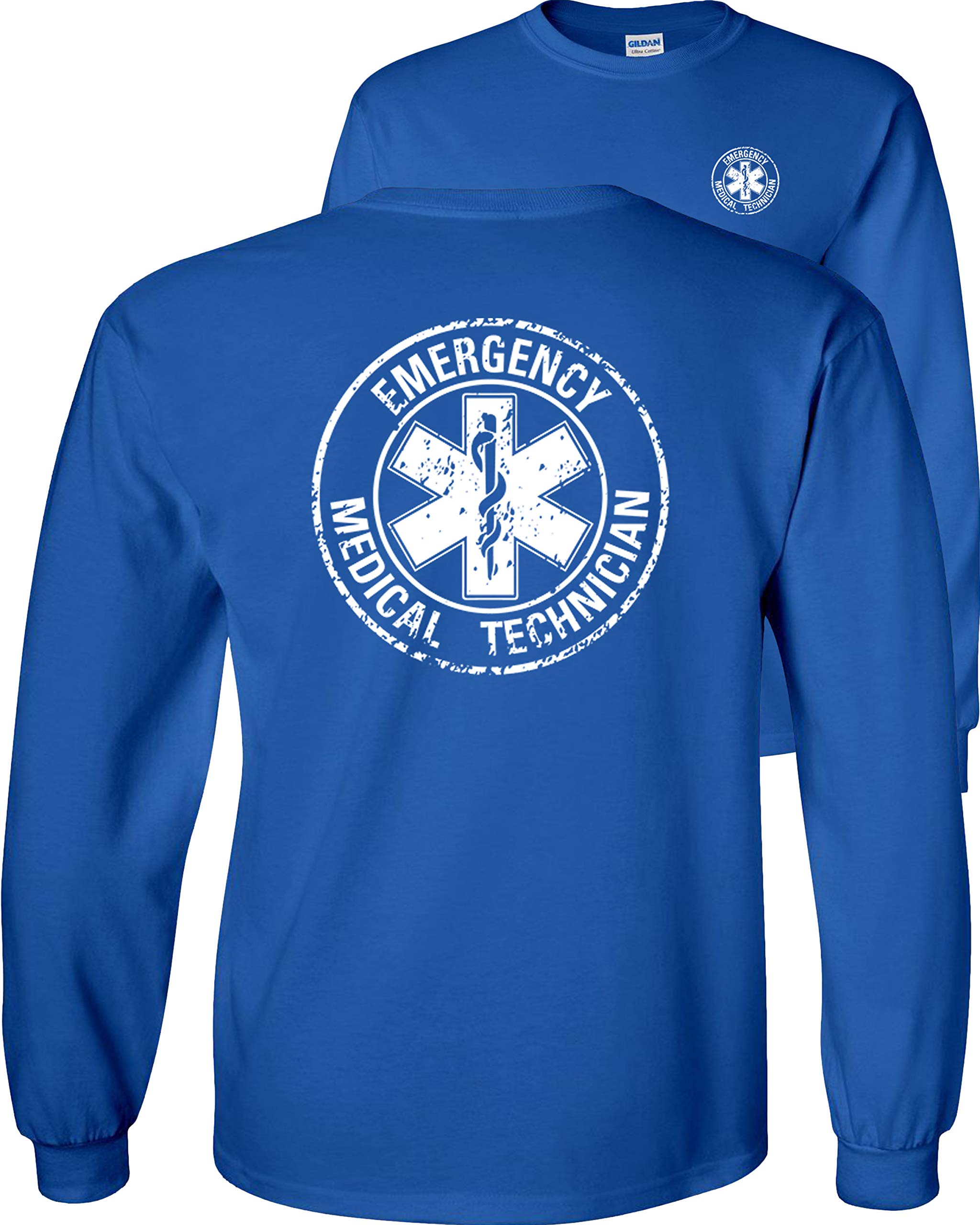 Fair Game EMT Long Sleeve Shirt for Emergency Medical Technicians - Vintage Distressed Design - Perfect for EMS Work, Casual Wear & First Responder Appreciation