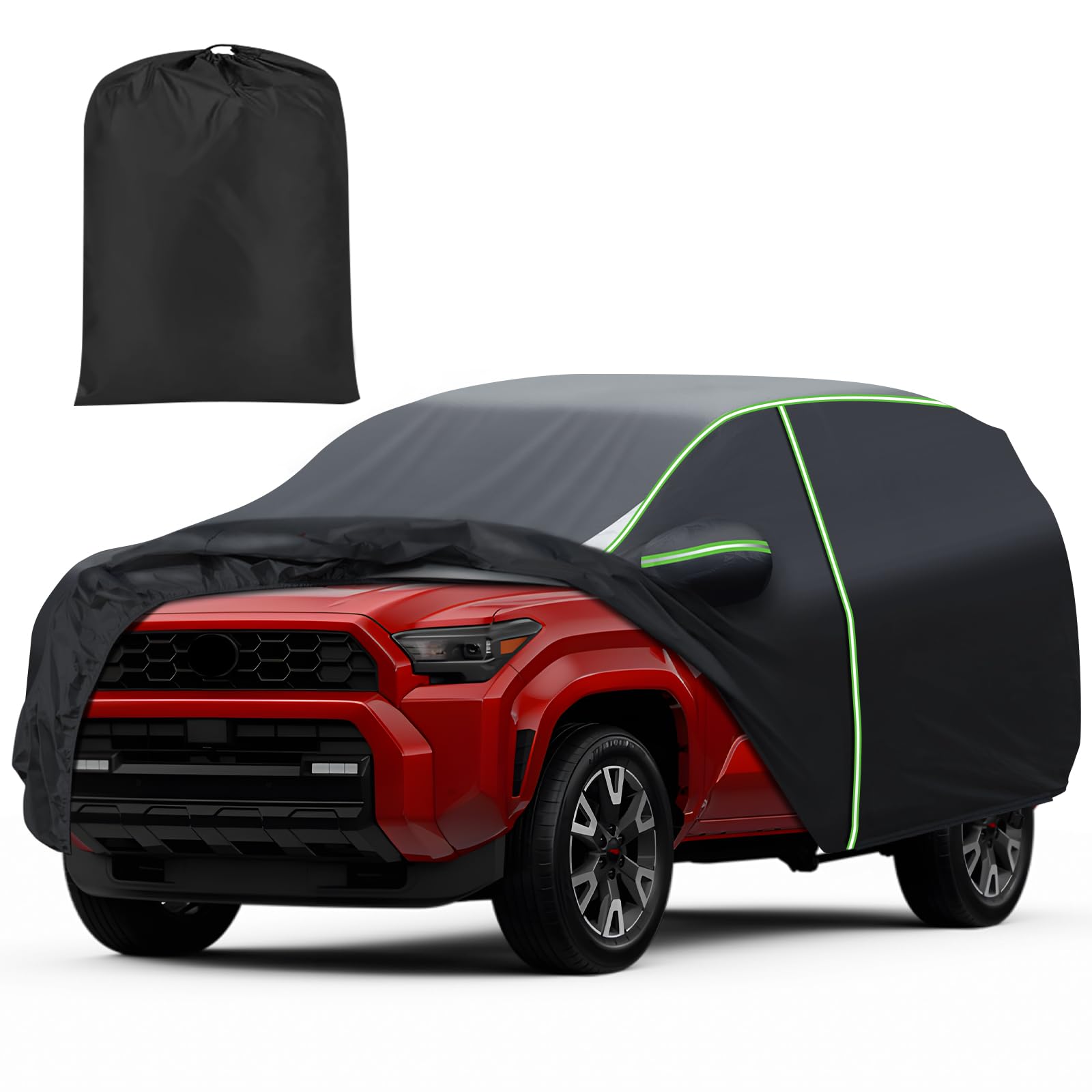 Mixsuper All-Weather Waterproof Car Cover for Toyota 4Runner 2002-2025 - Full Protection Outdoor Vehicle Cover with Zipper Door & Reflective Strips - Perfect for Parking, Storage, and Extreme Weather Protection